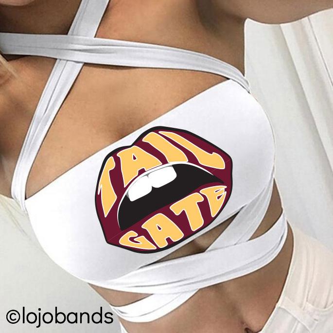 Maroon & Yellow Tailgate Multi Way Bandeau