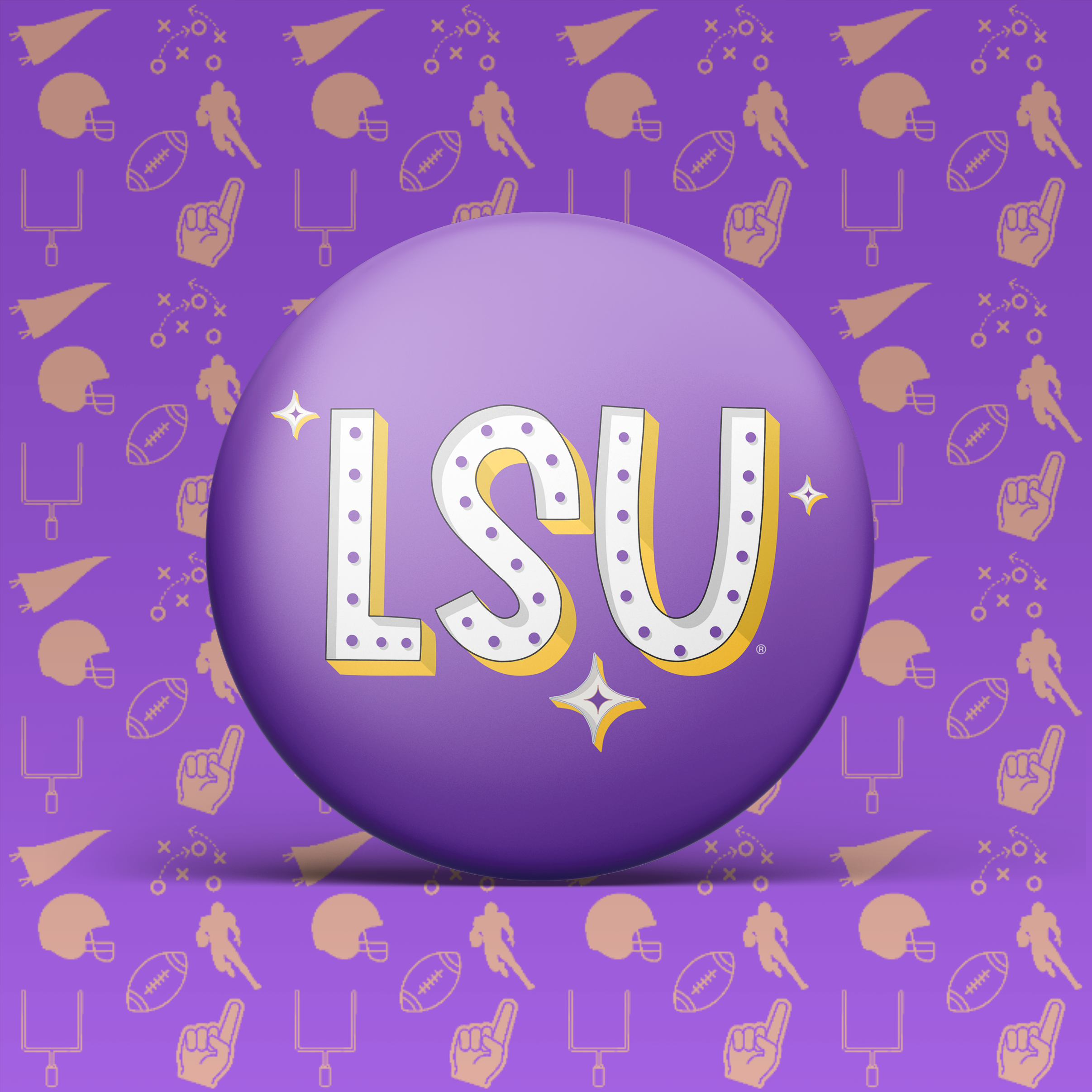 LSU Retro Button