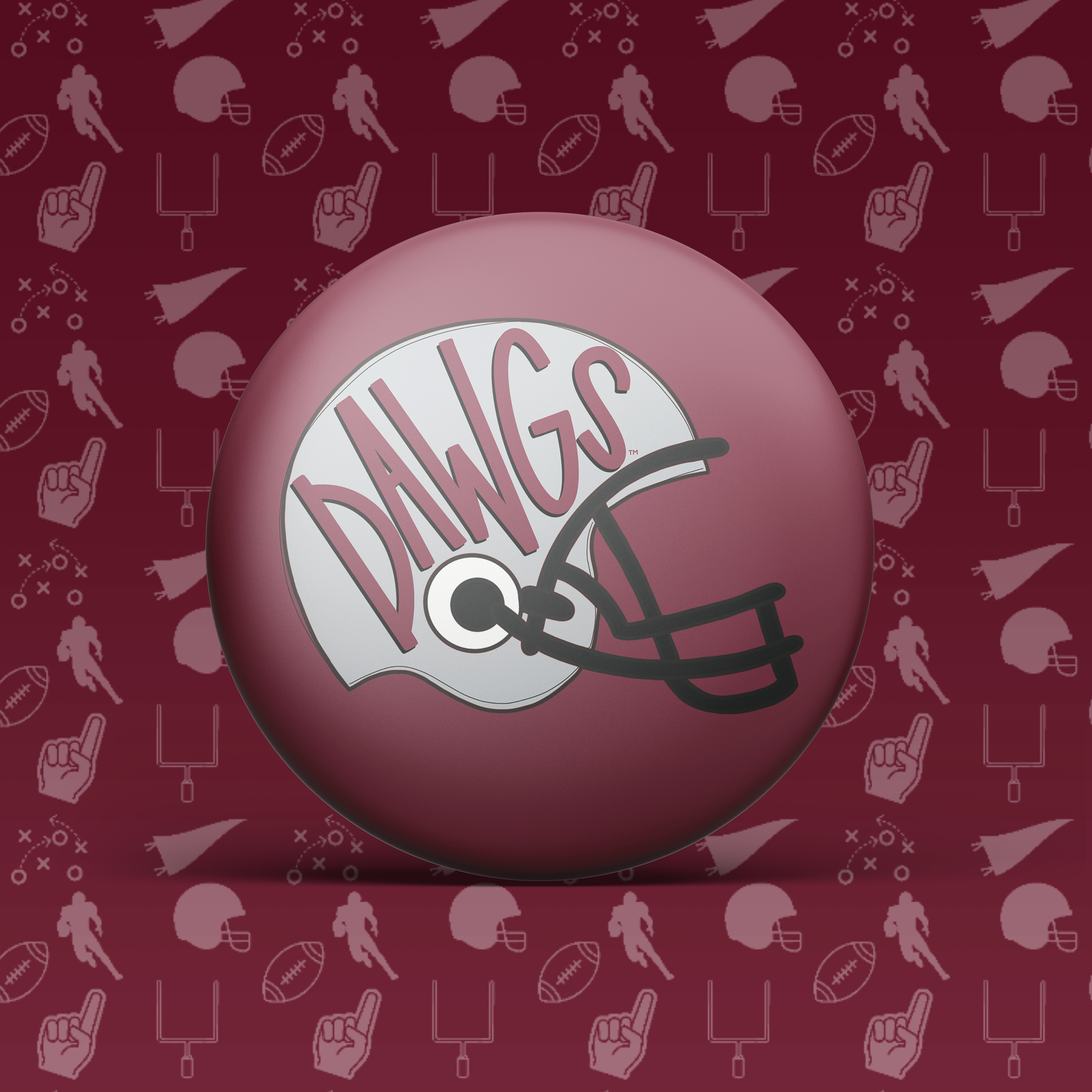 Go Dawgs Helmet Button