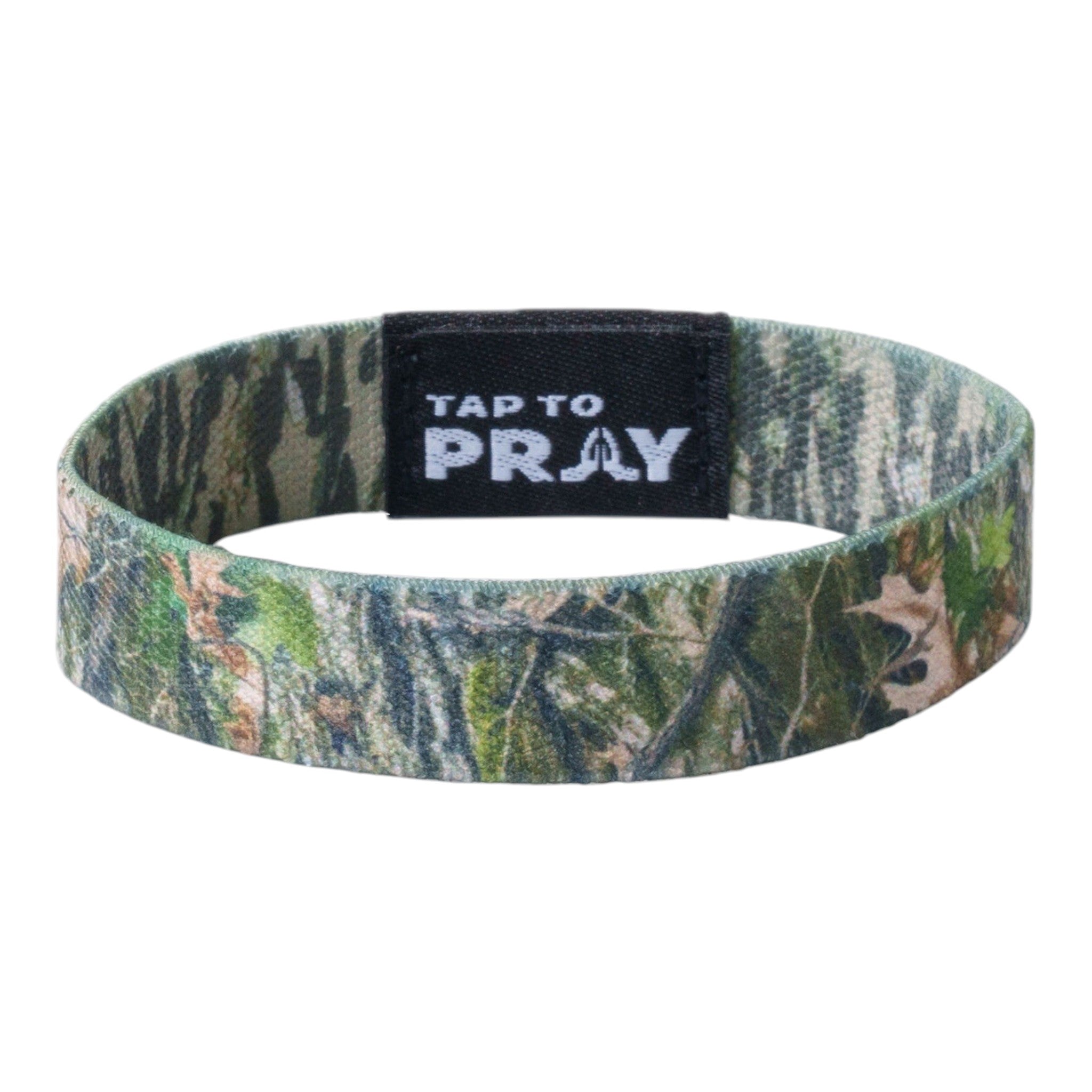 Tap To Pray® Wristband – Forest & Tree Bark Camo