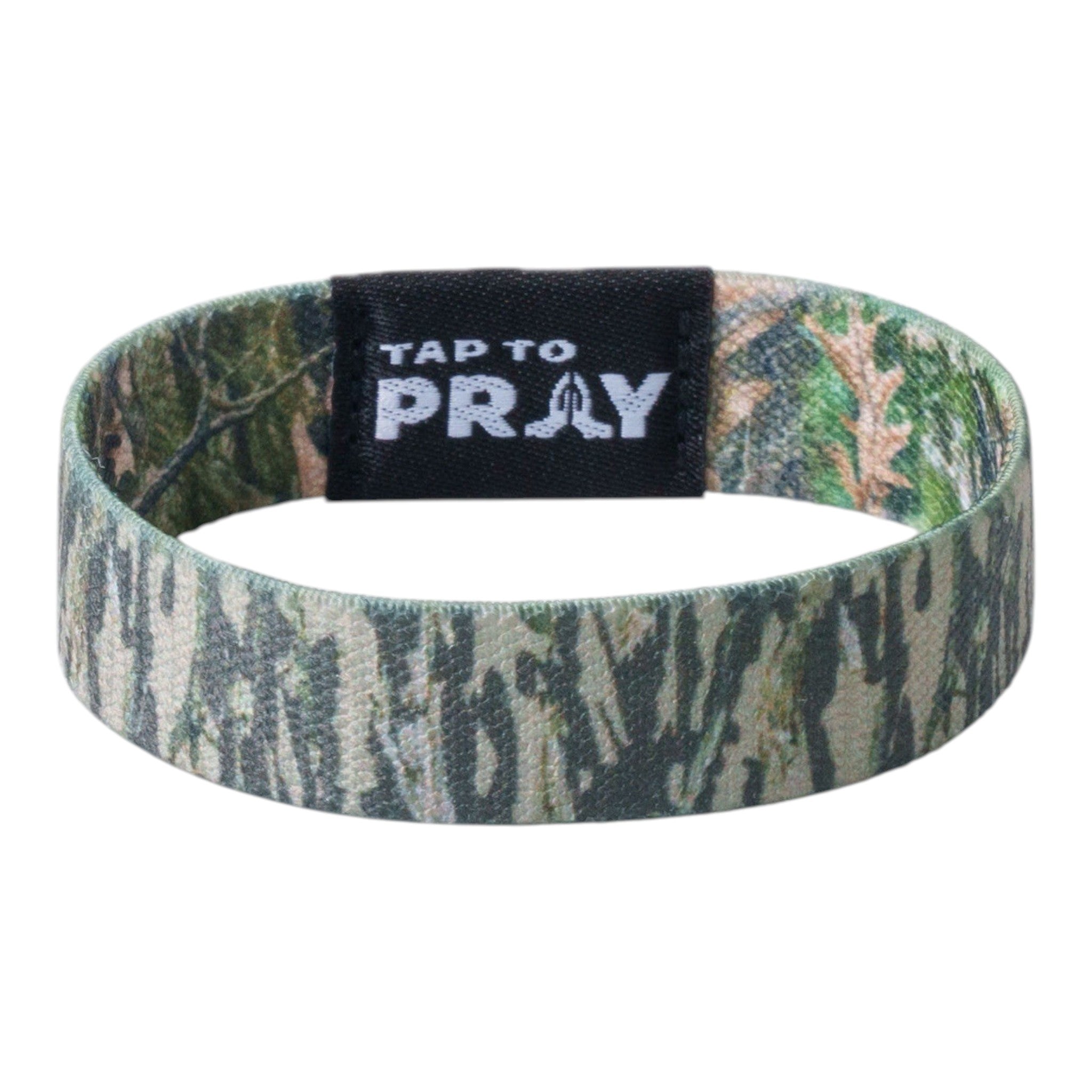Tap To Pray® Wristband – Forest & Tree Bark Camo