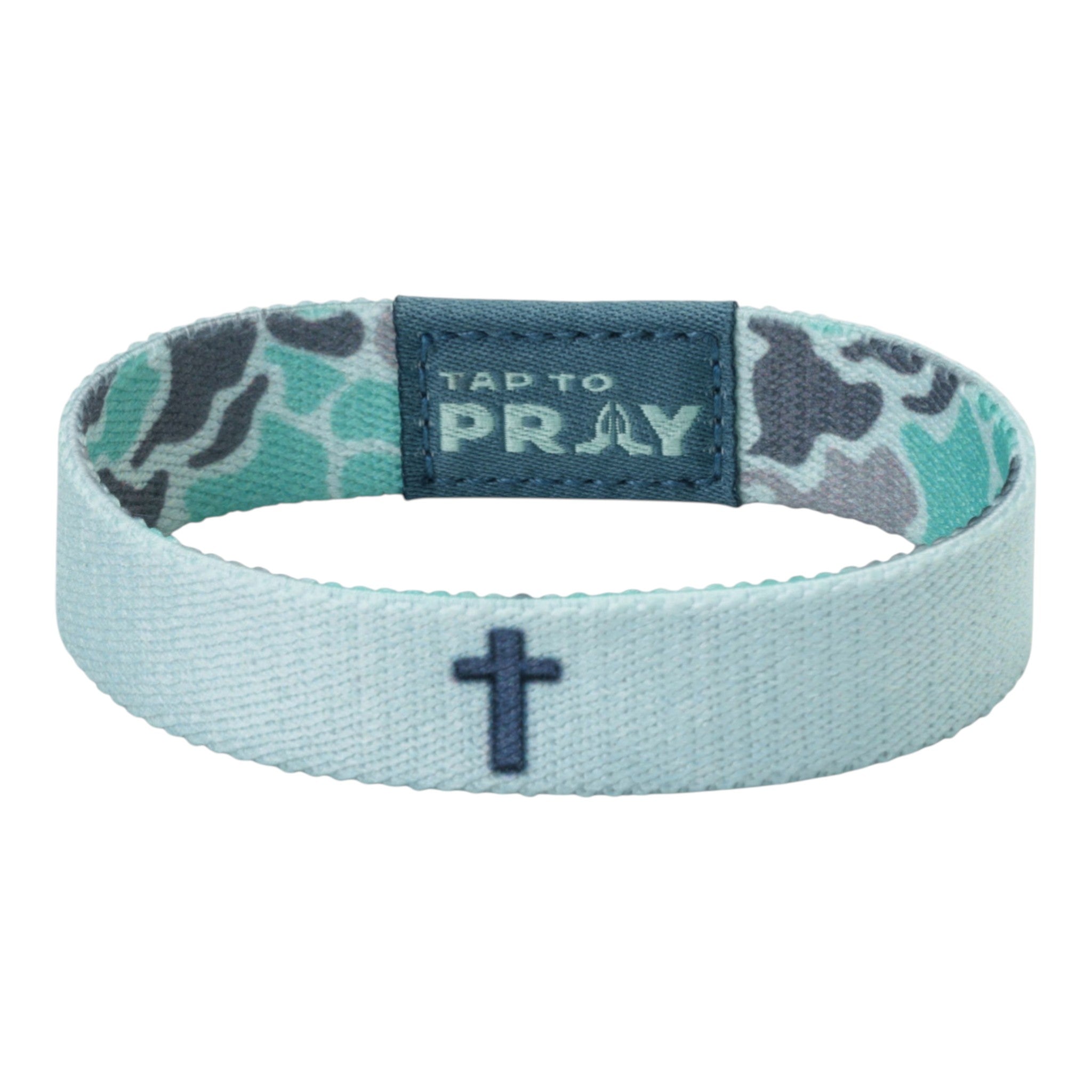 Tap To Pray® Wristband – River Rock Camo - Mint