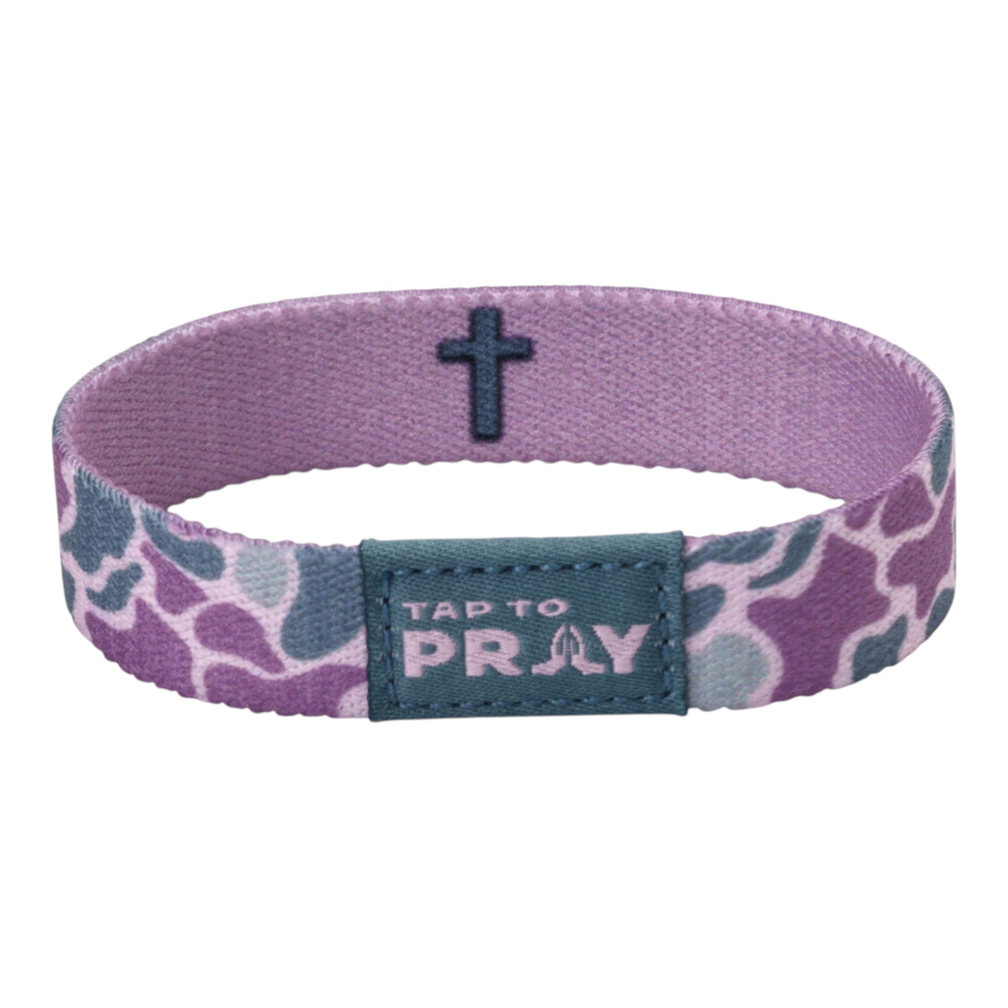 Tap To Pray® Wristband – River Rock Camo - Lilac