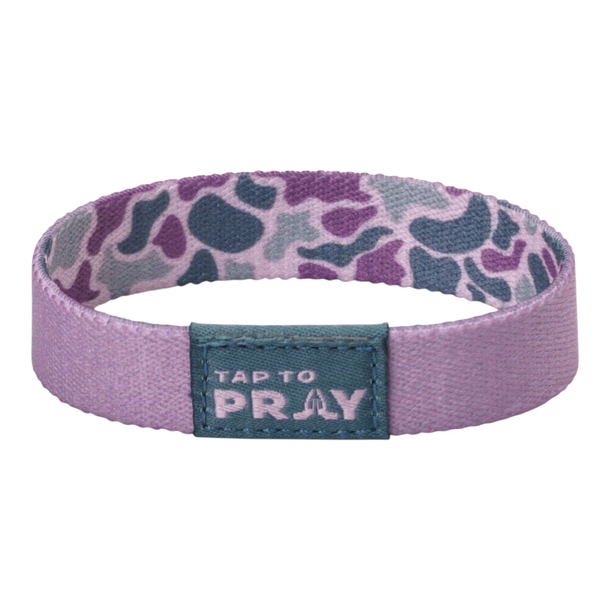 Tap To Pray® Wristband – River Rock Camo - Lilac