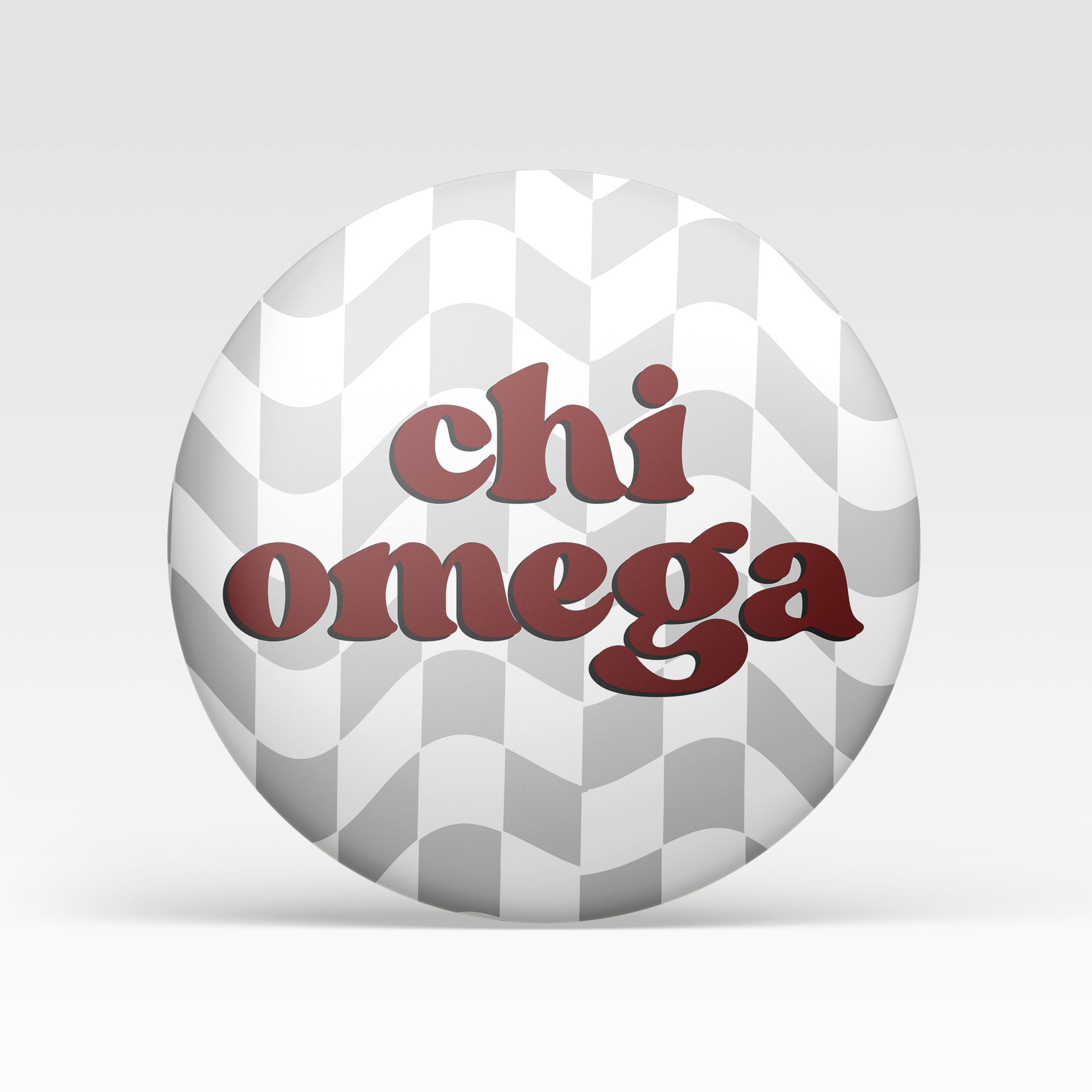 Chi Omega Checkered - Maroon