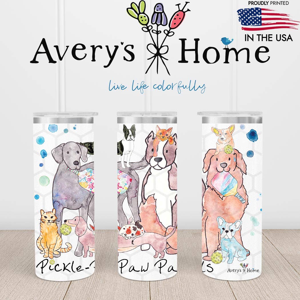 Pickleball Pals 20 oz Skinny Tumbler