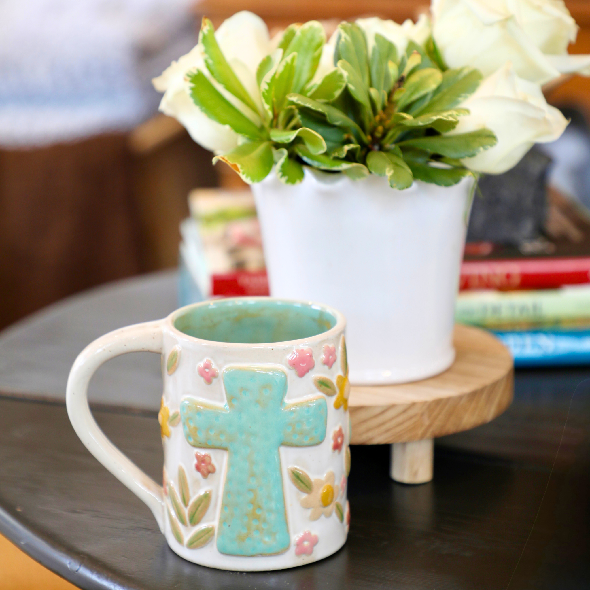 Glory Haus Cross and Flowers Mug