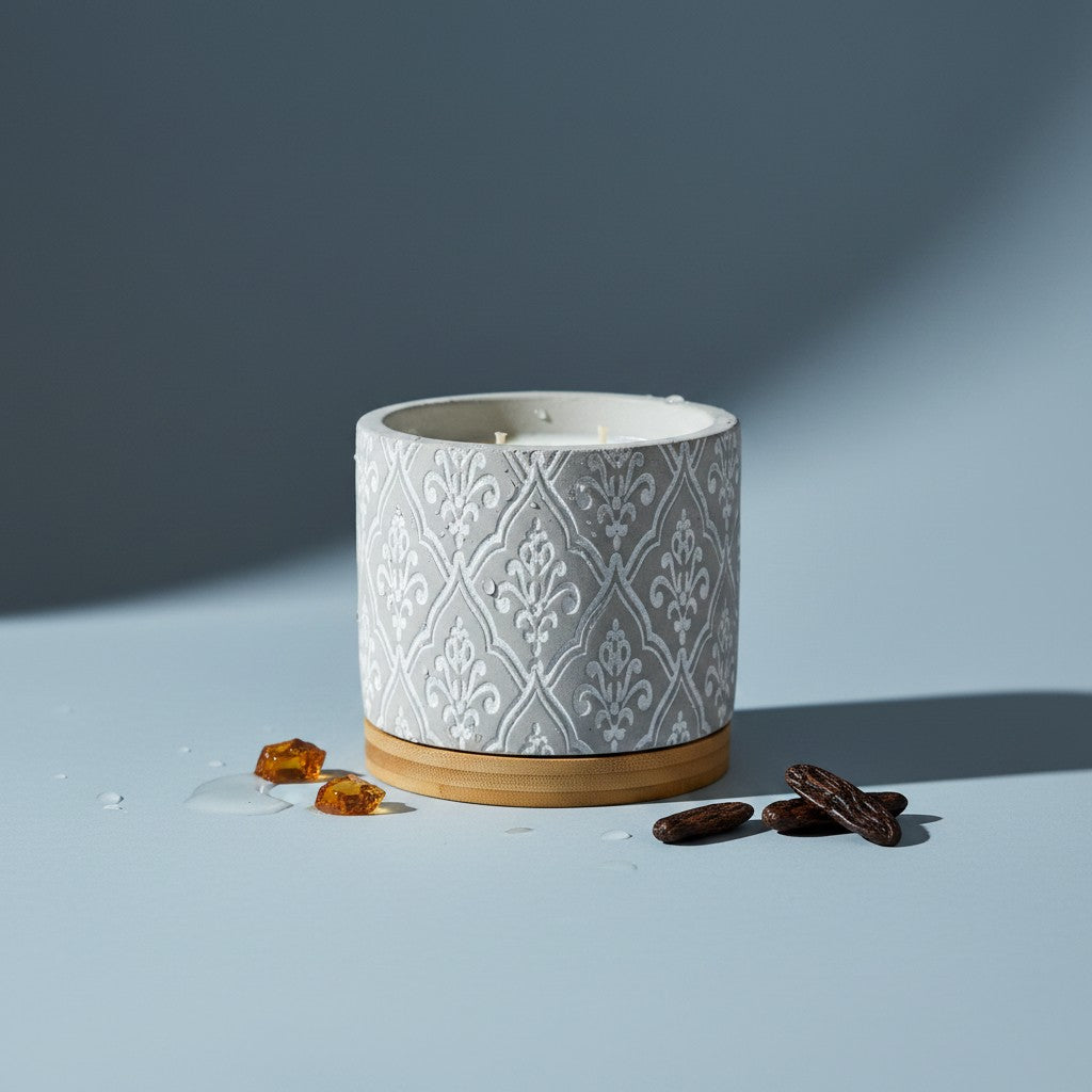 Bourbon Royalty 16 oz Damask Stone Candle