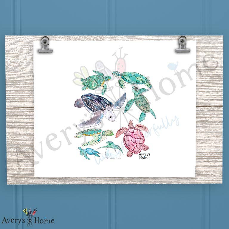 Sea Turtles Frosted Drinking Glass