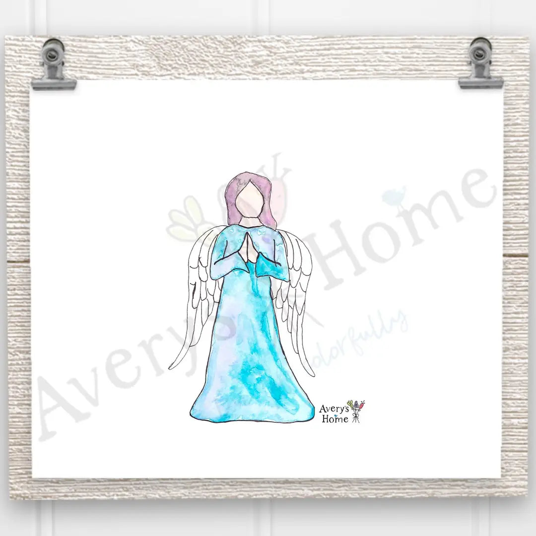 Angel of Faith Frosted Drinking Glass