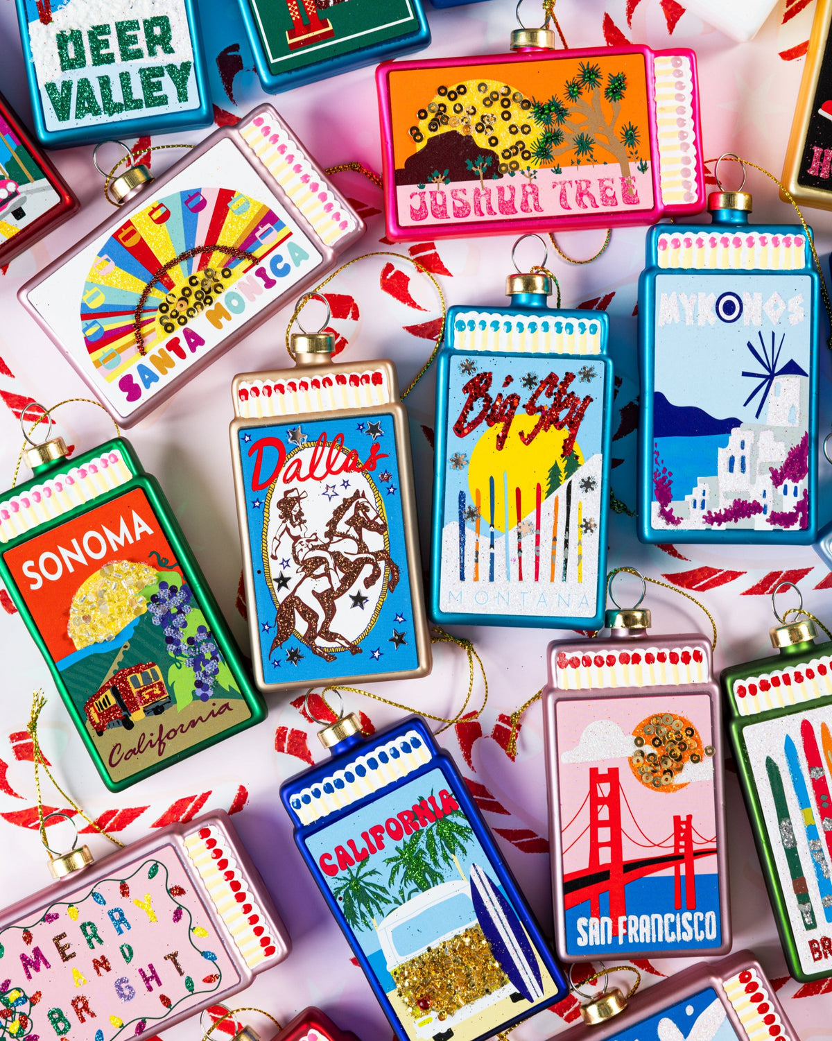 Santa Monica Matchbook Ornament