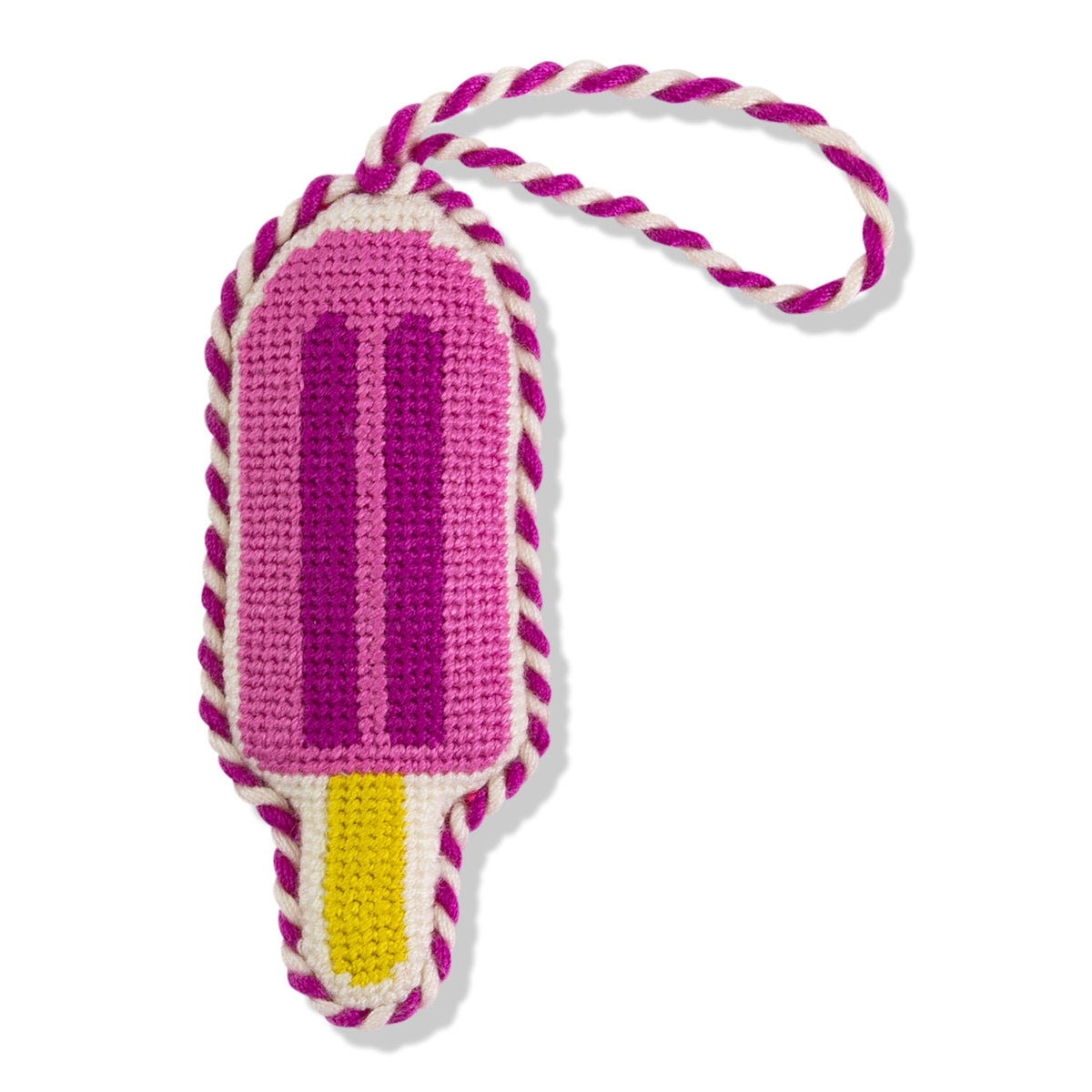 Needlepoint Icon Ornament - Popsicle