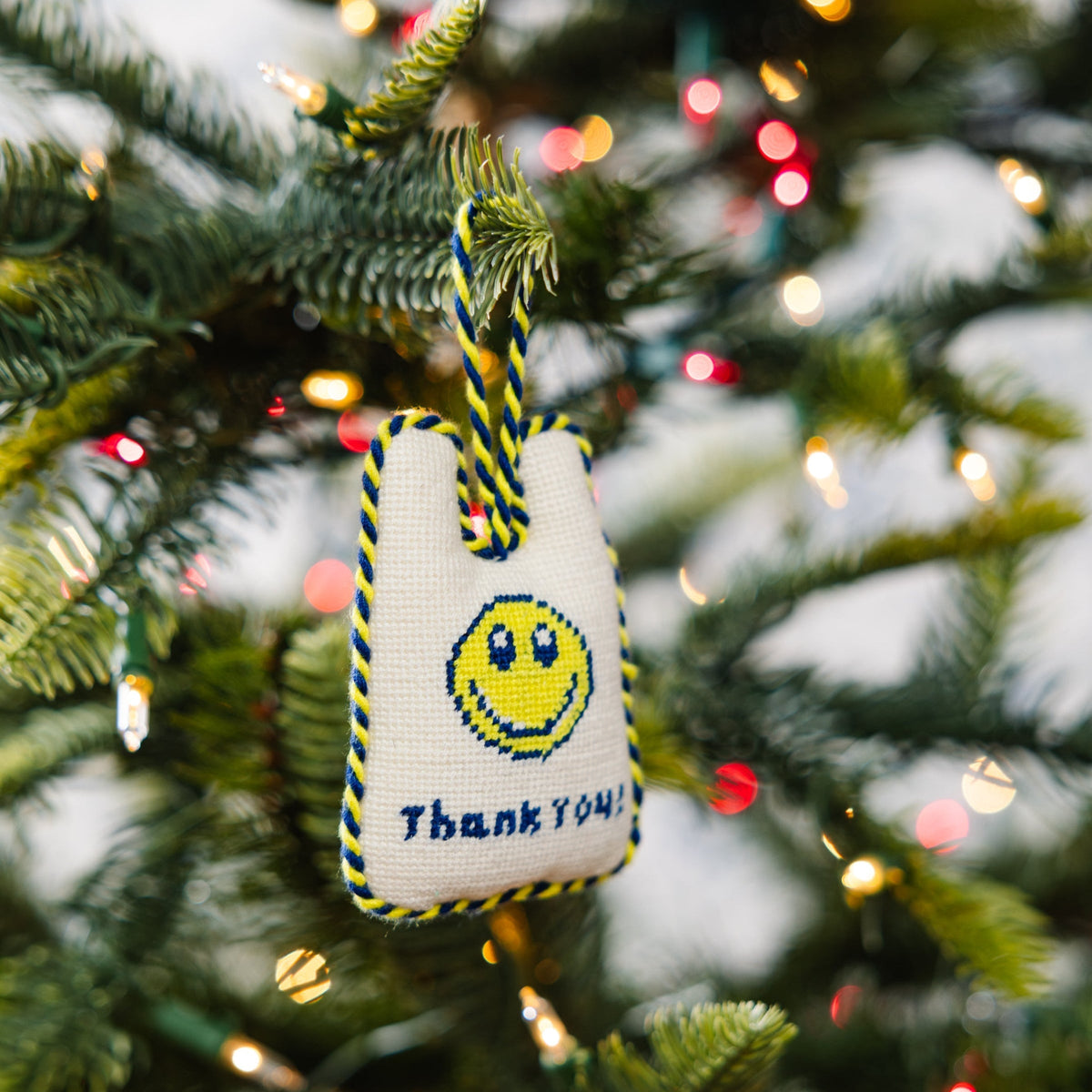 Needlepoint Icon Ornament - Takeaway Bag