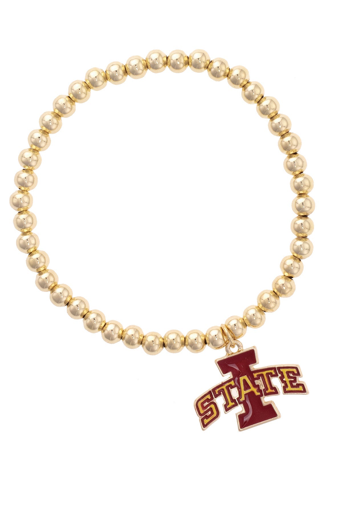Iowa State Cyclones Ball Bead Stretch Bracelet