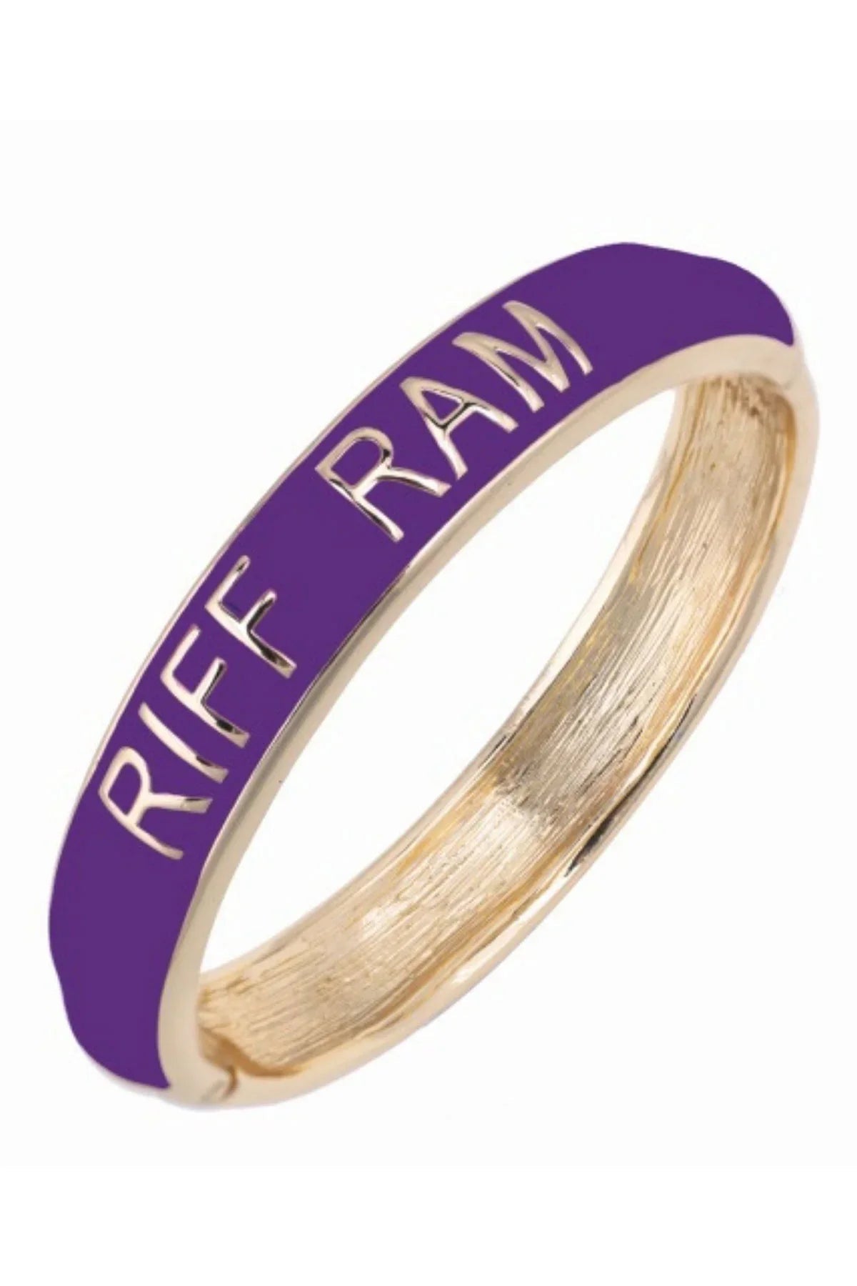TCU Horned Frogs Sculpted Enamel Hinge Bangle in Purple