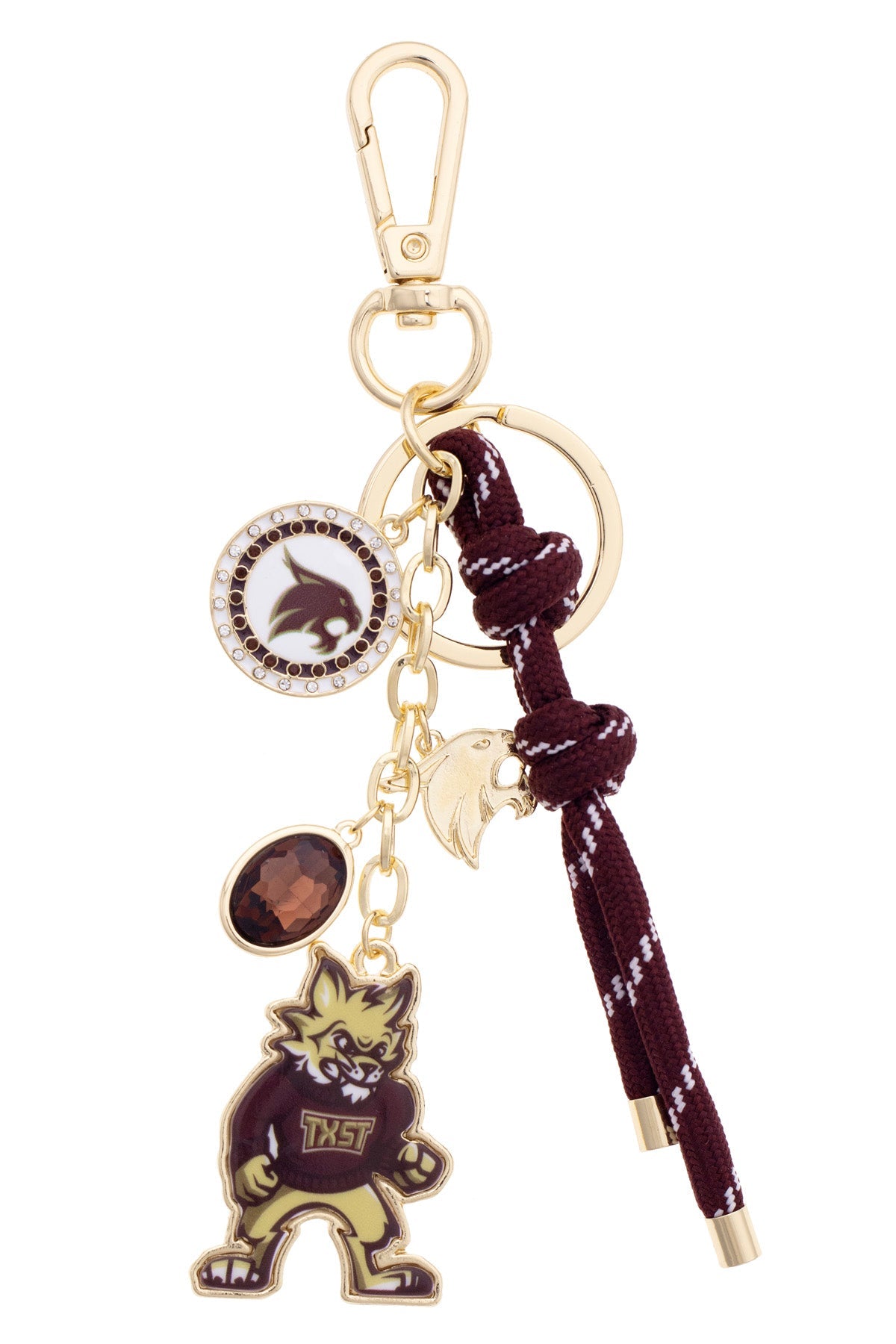 Texas State Bobcats Cluster Bag Charm