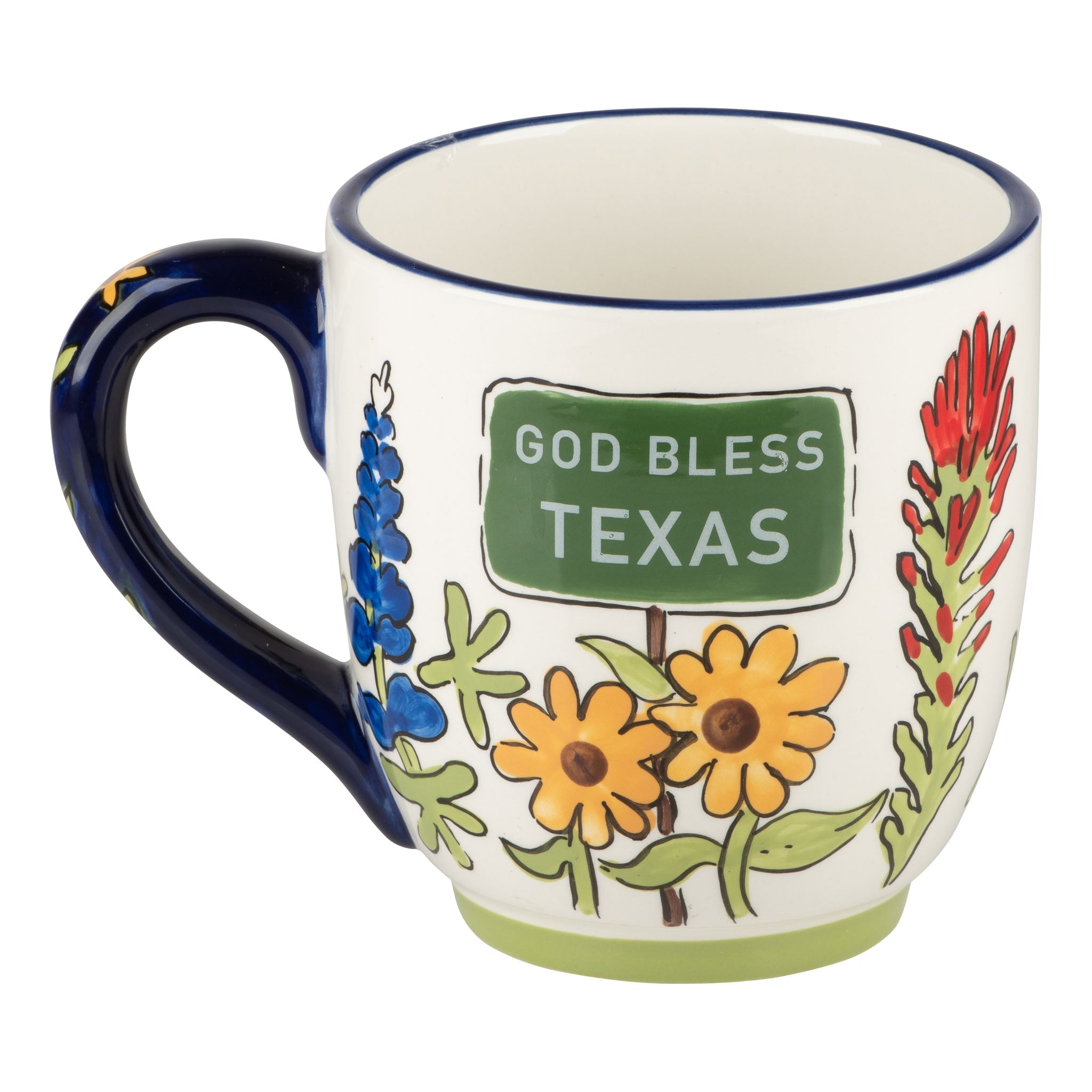 Glory Haus God Bless Texas Wildflower Mug