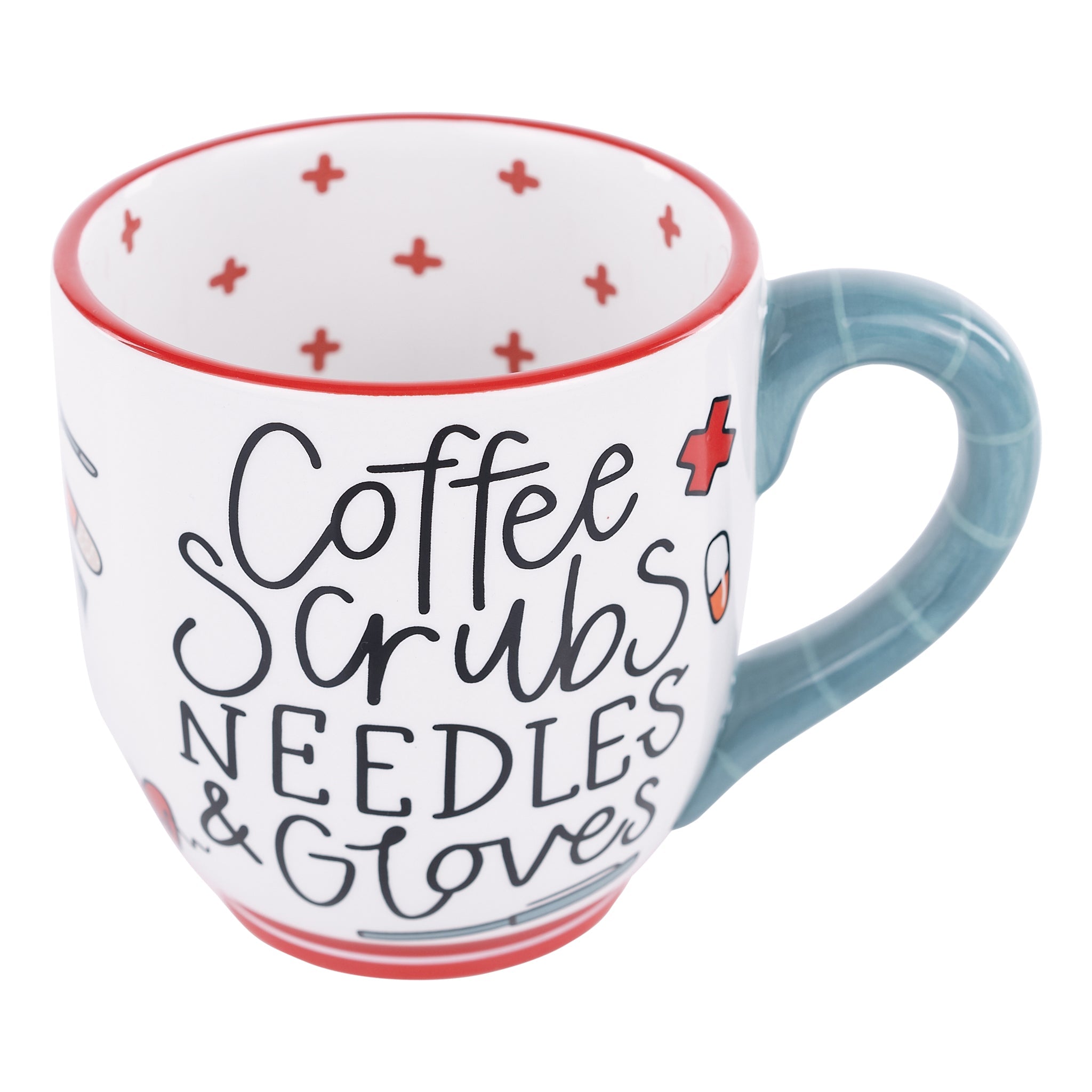 Glory Haus Coffee Scrubs Needles Gloves Mug