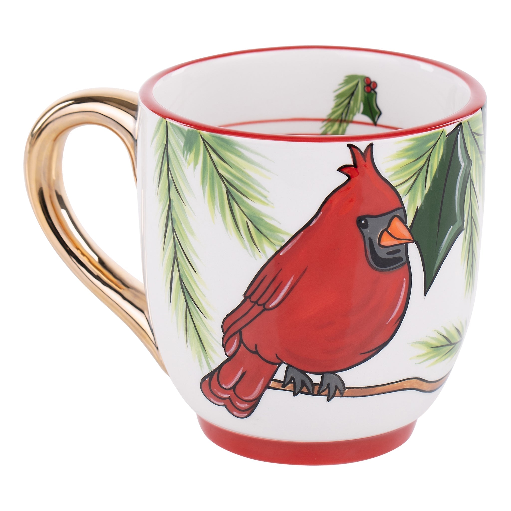 Glory Haus Merry Christmas Red Bird Branches Mug