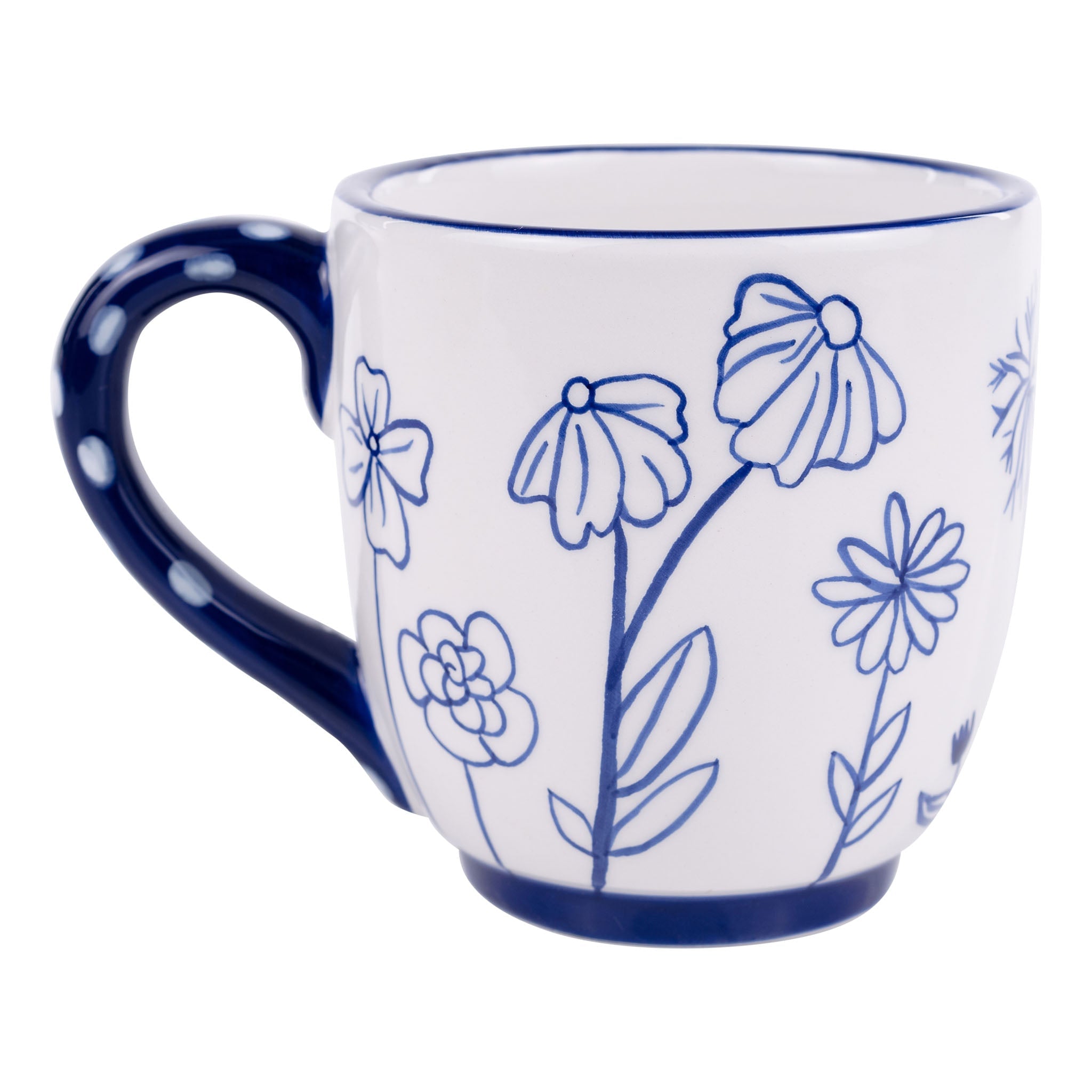 Glory Haus Blue & White Flowers In The Garden Mug