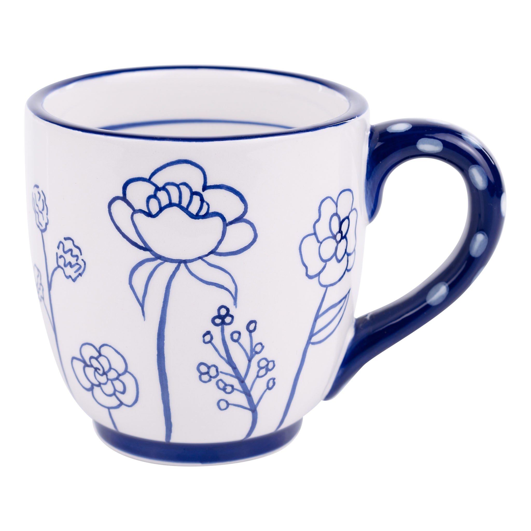 Glory Haus Blue & White Flowers In The Garden Mug