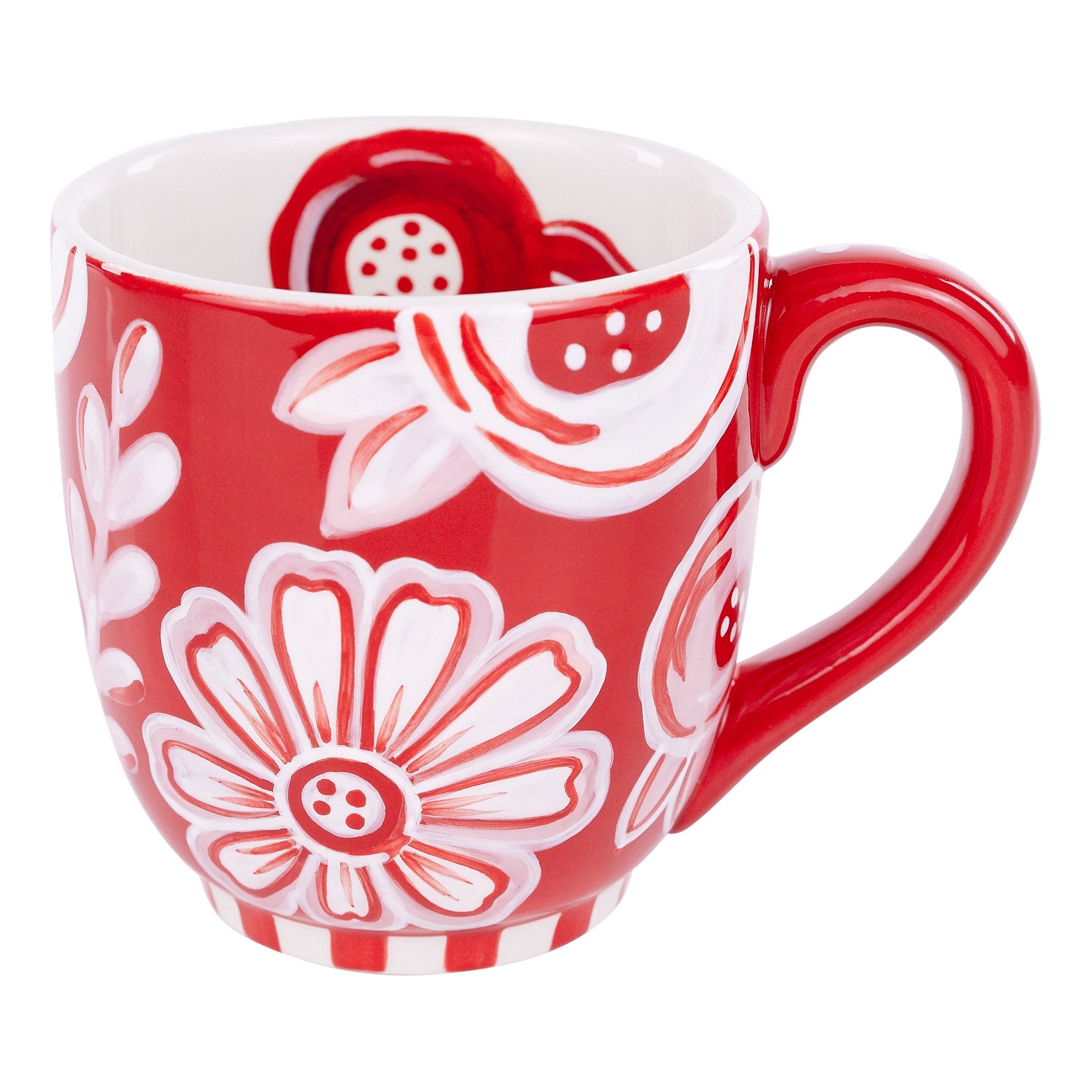Glory Haus Red Flower Garden Mug
