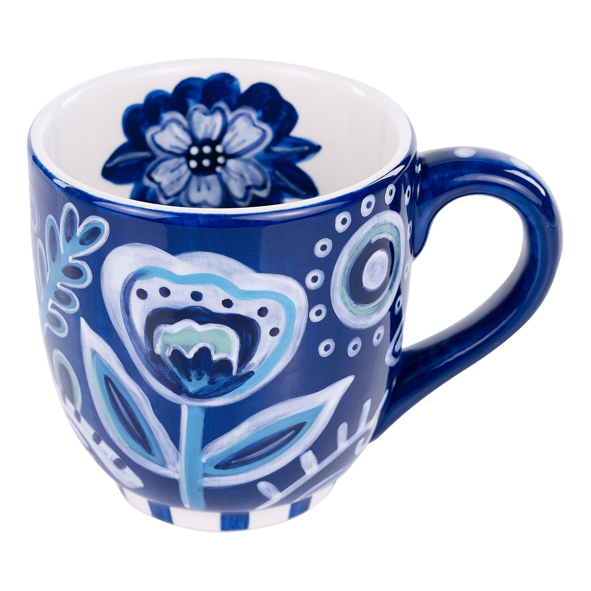 Glory Haus Blue Flower Garden Mug