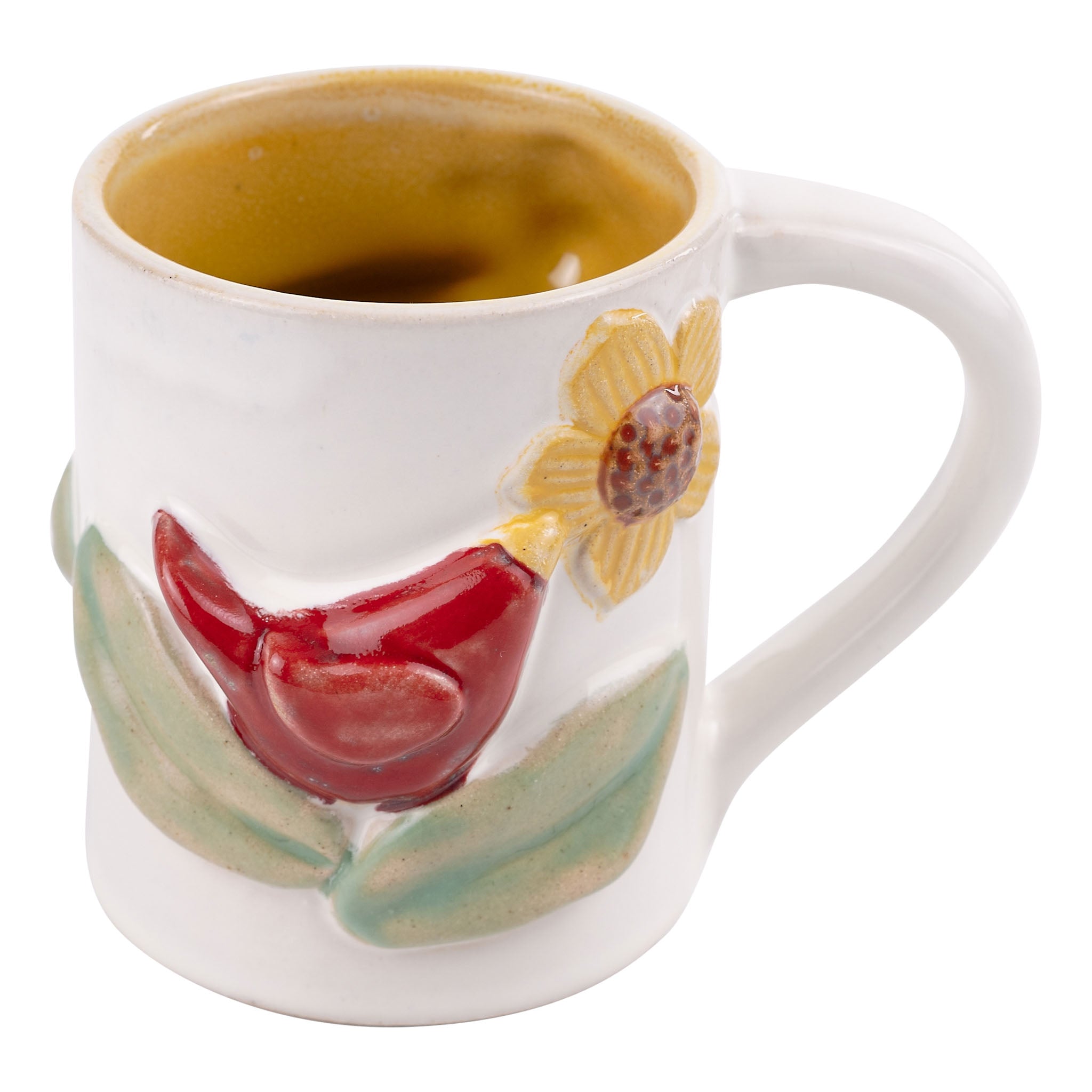 Glory Haus Red Bird Sunflower Mug