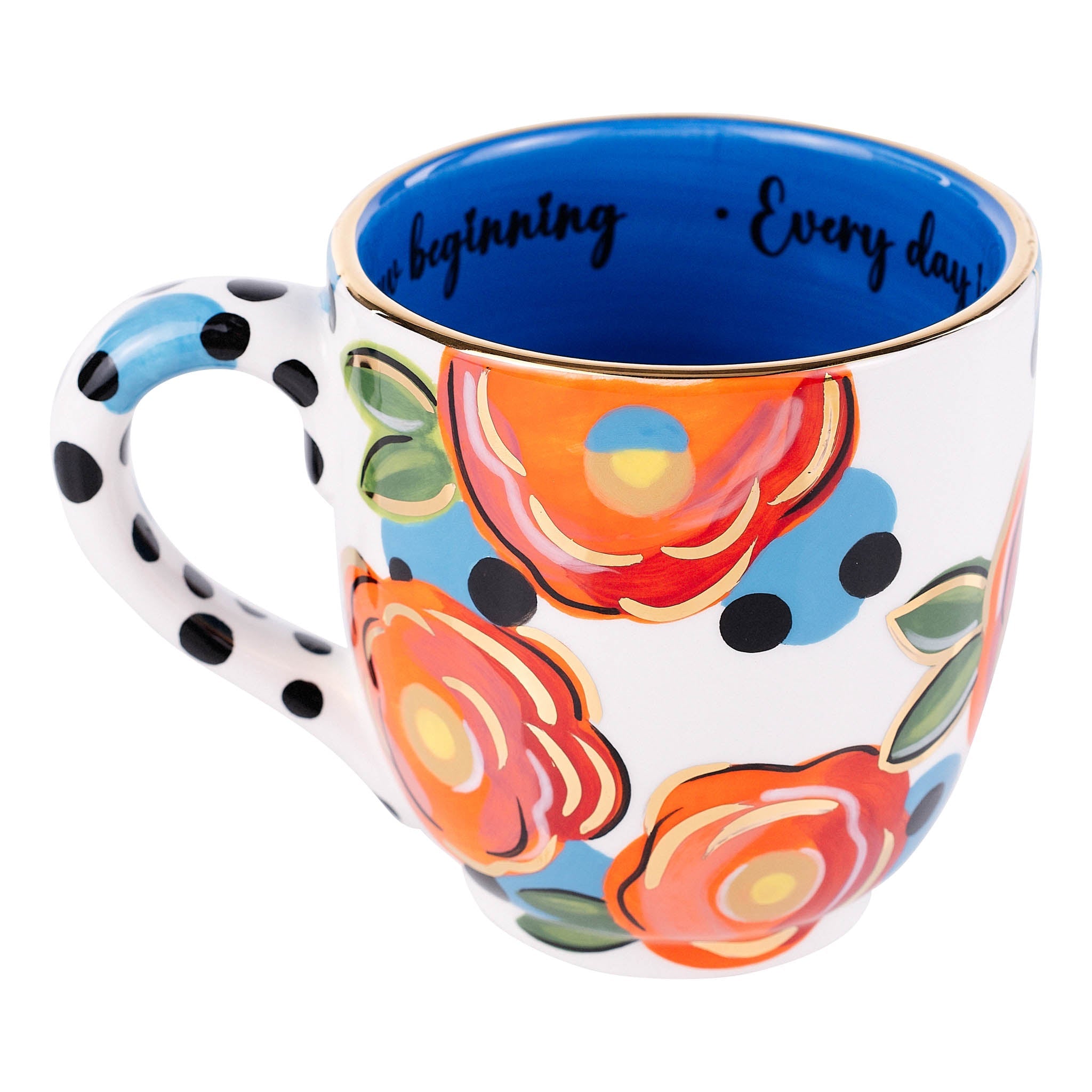 Glory Haus Polka Dot Flower Mug
