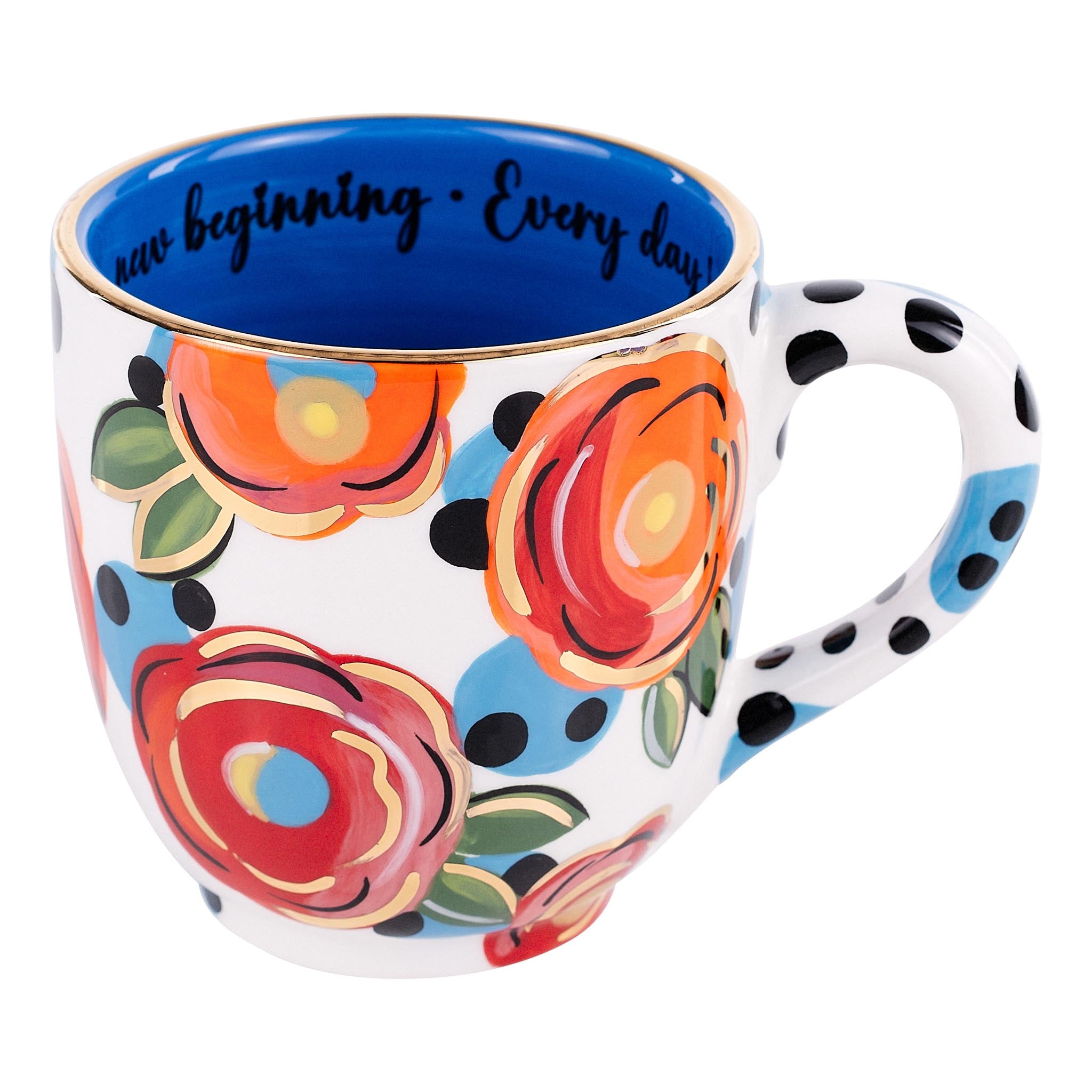Glory Haus Polka Dot Flower Mug