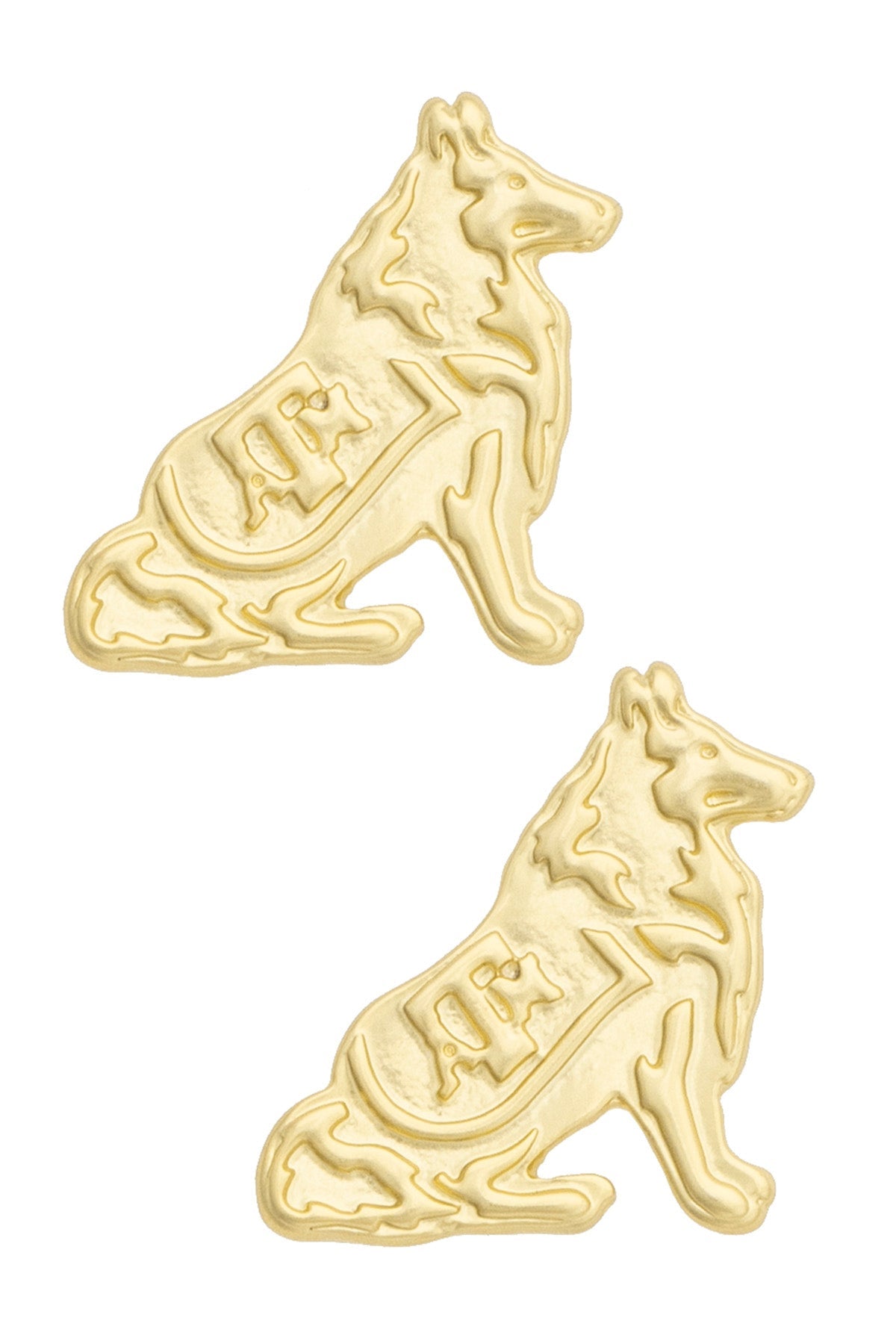 Texas A&M Aggies 24K Stamped Logo Stud Earrings