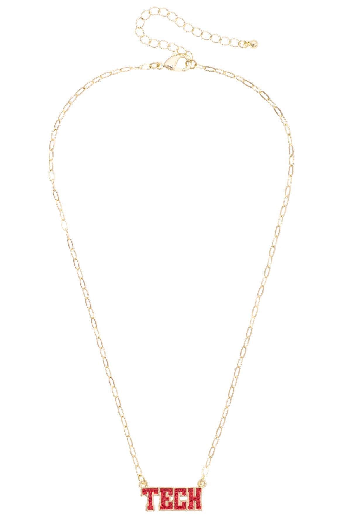 Texas Tech Red Raiders Pave Outline Necklace