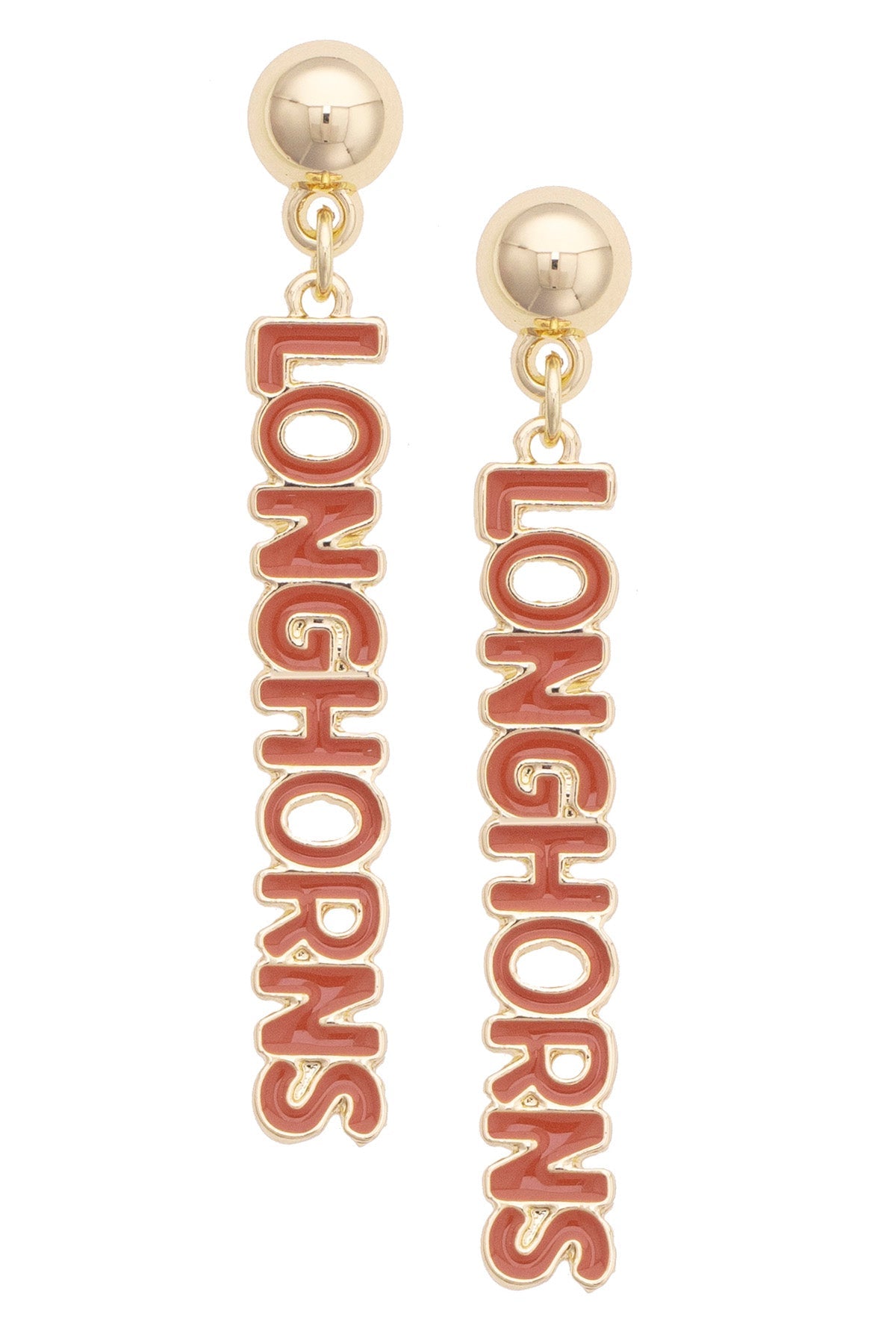Texas Longhorns Puffy Nameplate Earrings