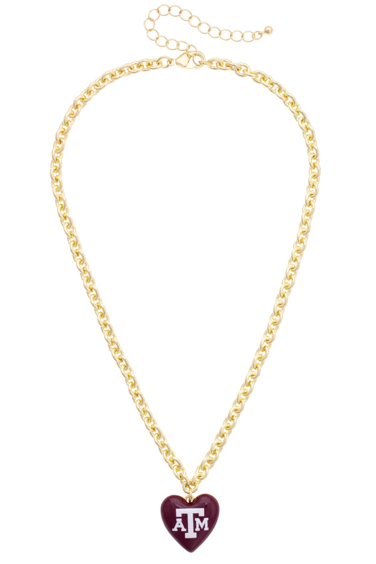 Texas A&M Aggies Heart Pendant Necklace