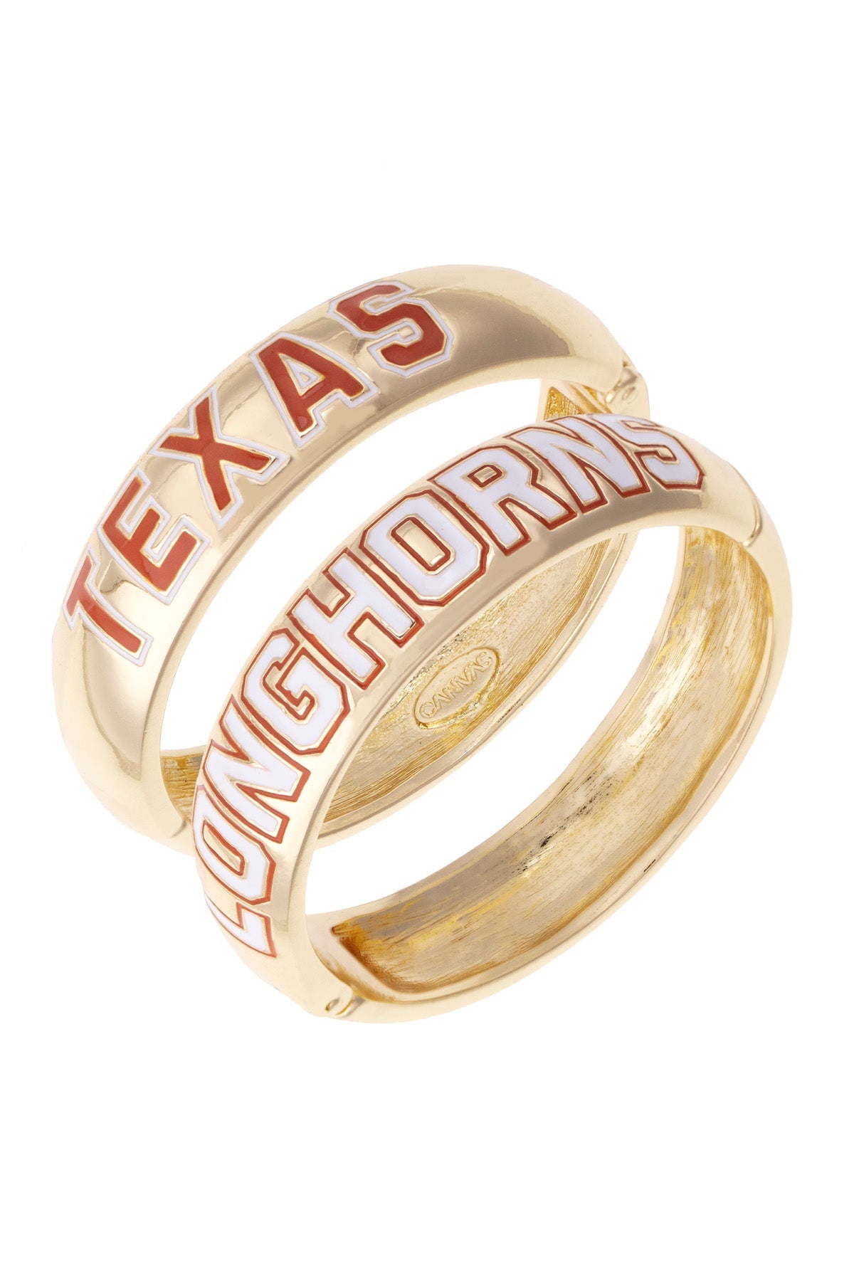 Texas Longhorns Polished Metal Hinge Bangle