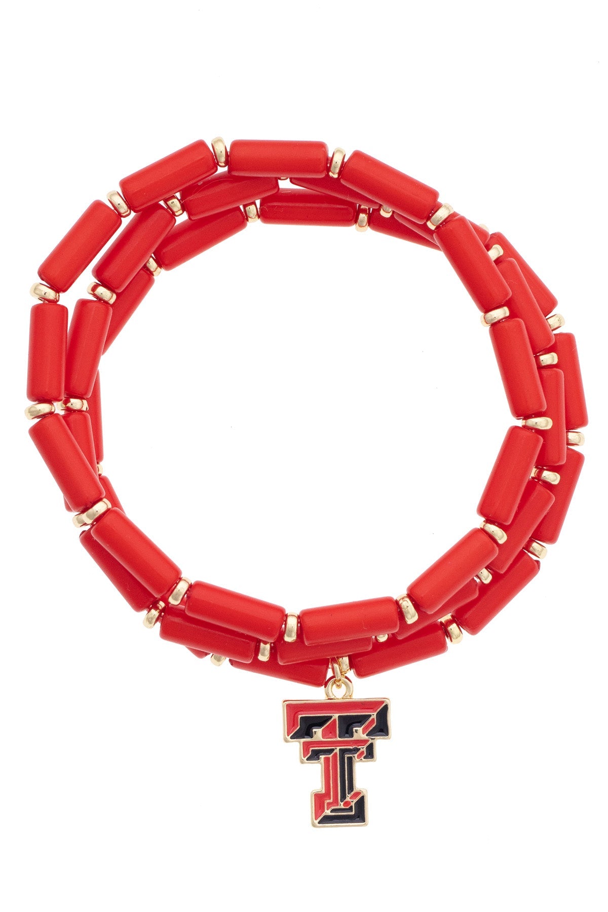 Texas Tech Red Raiders Logo Beaded Bracelet Set of 3