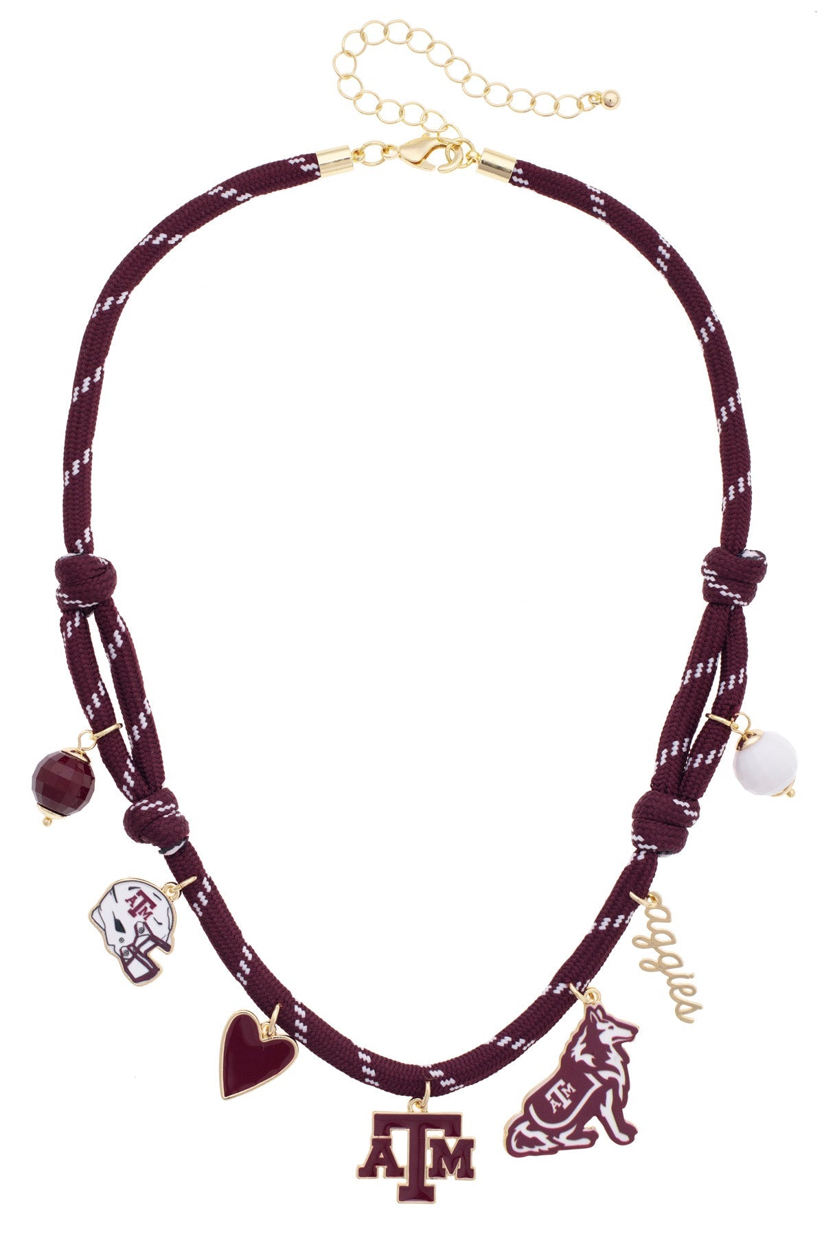 Texas A&M Aggies Paracord Multi Charm Necklace