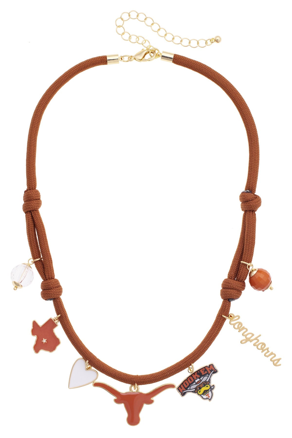 Texas Longhorns Paracord Multi Charm Necklace