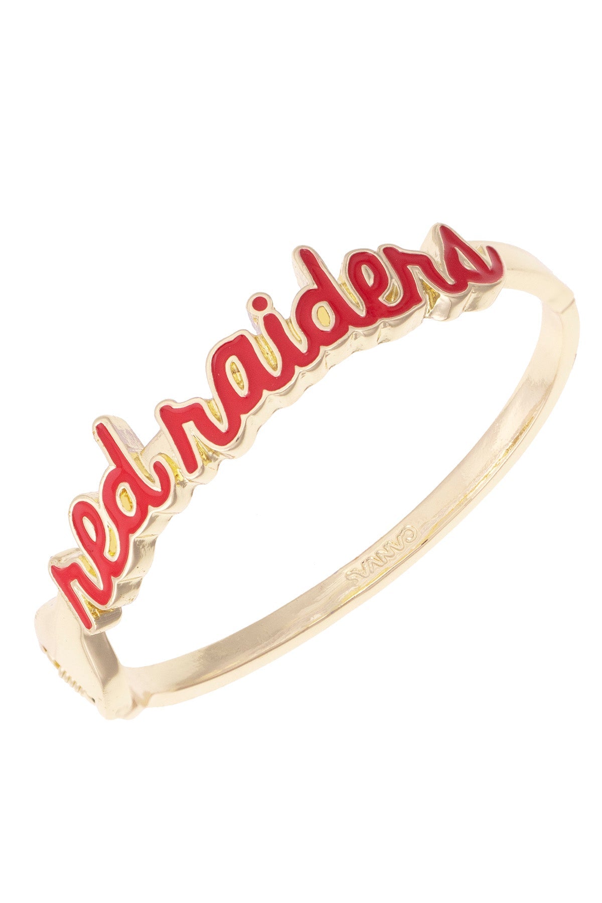 Texas Tech Red Raiders Cursive Enamel Hinge Bangle