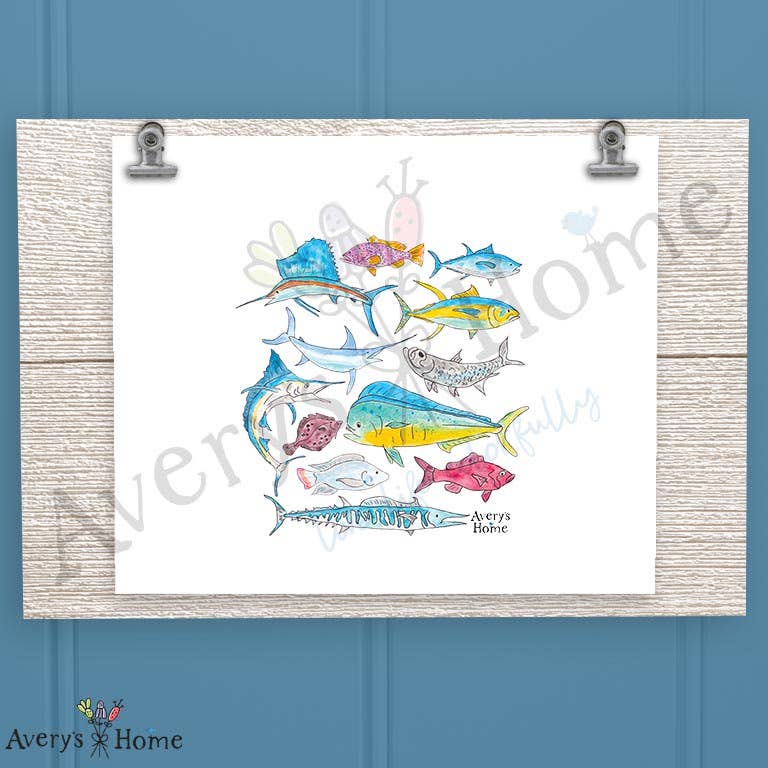 Saltwater Fishing Frosted Drinking Glass