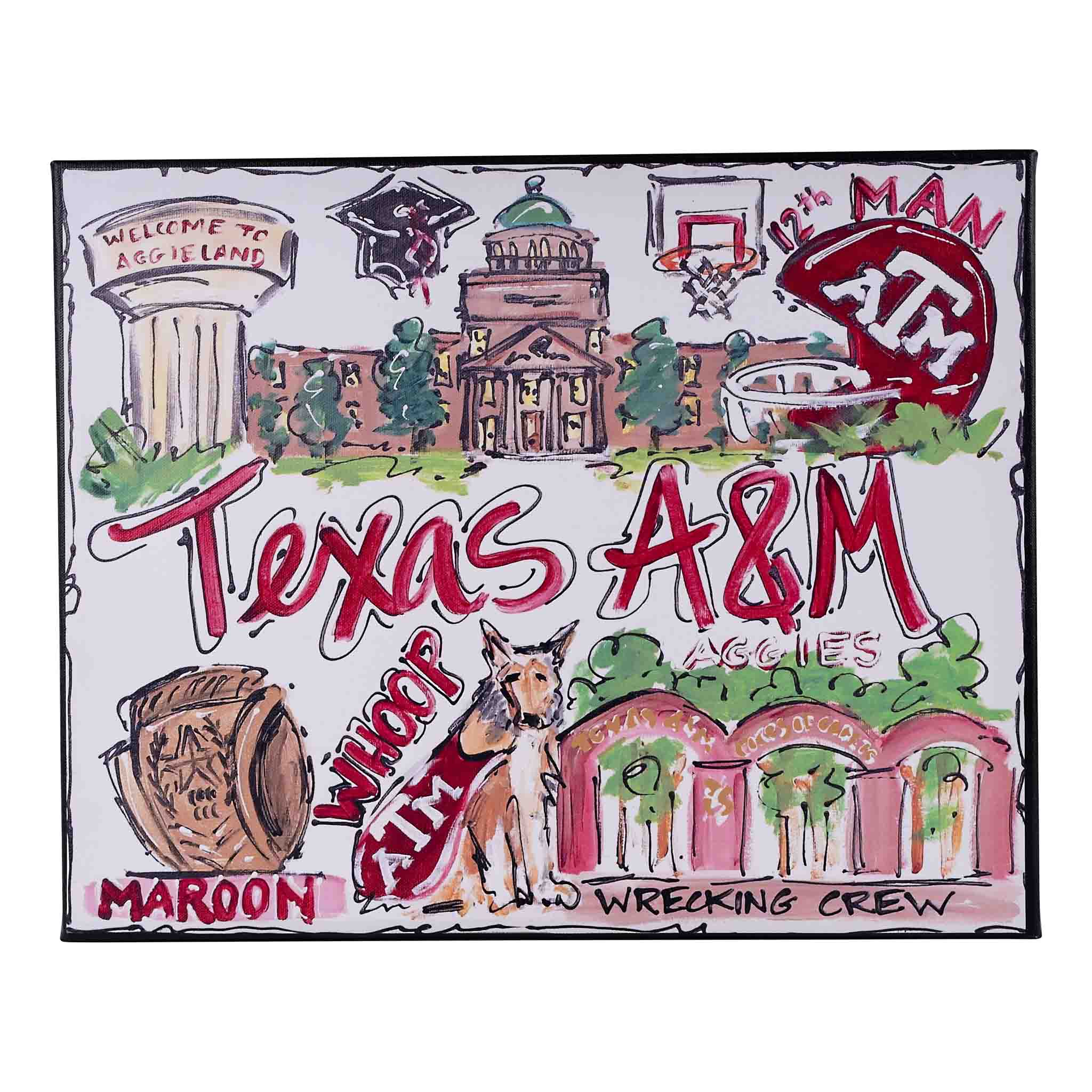 Texas A&M Landmark Canvas