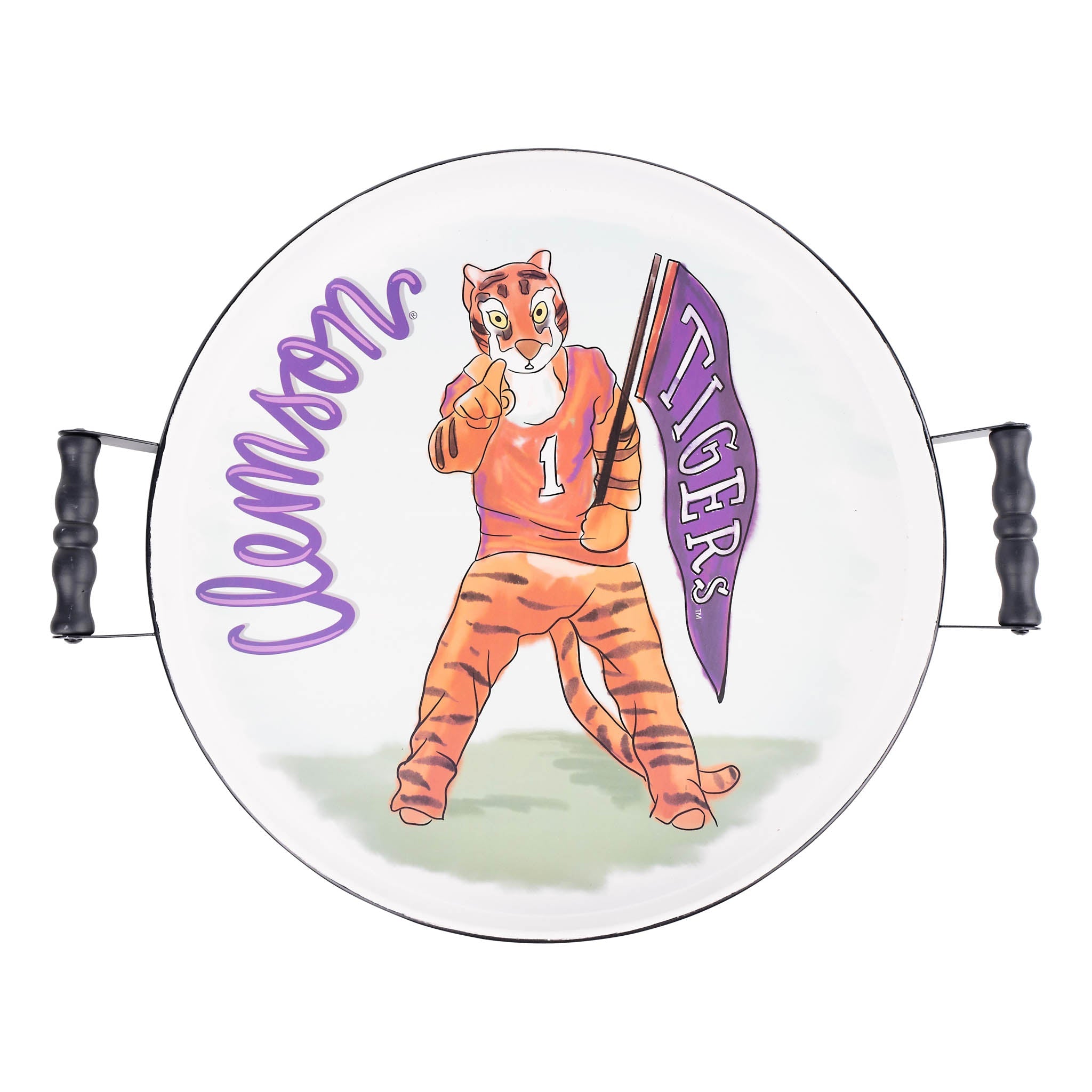 Clemson  Mascot Enamel Tray