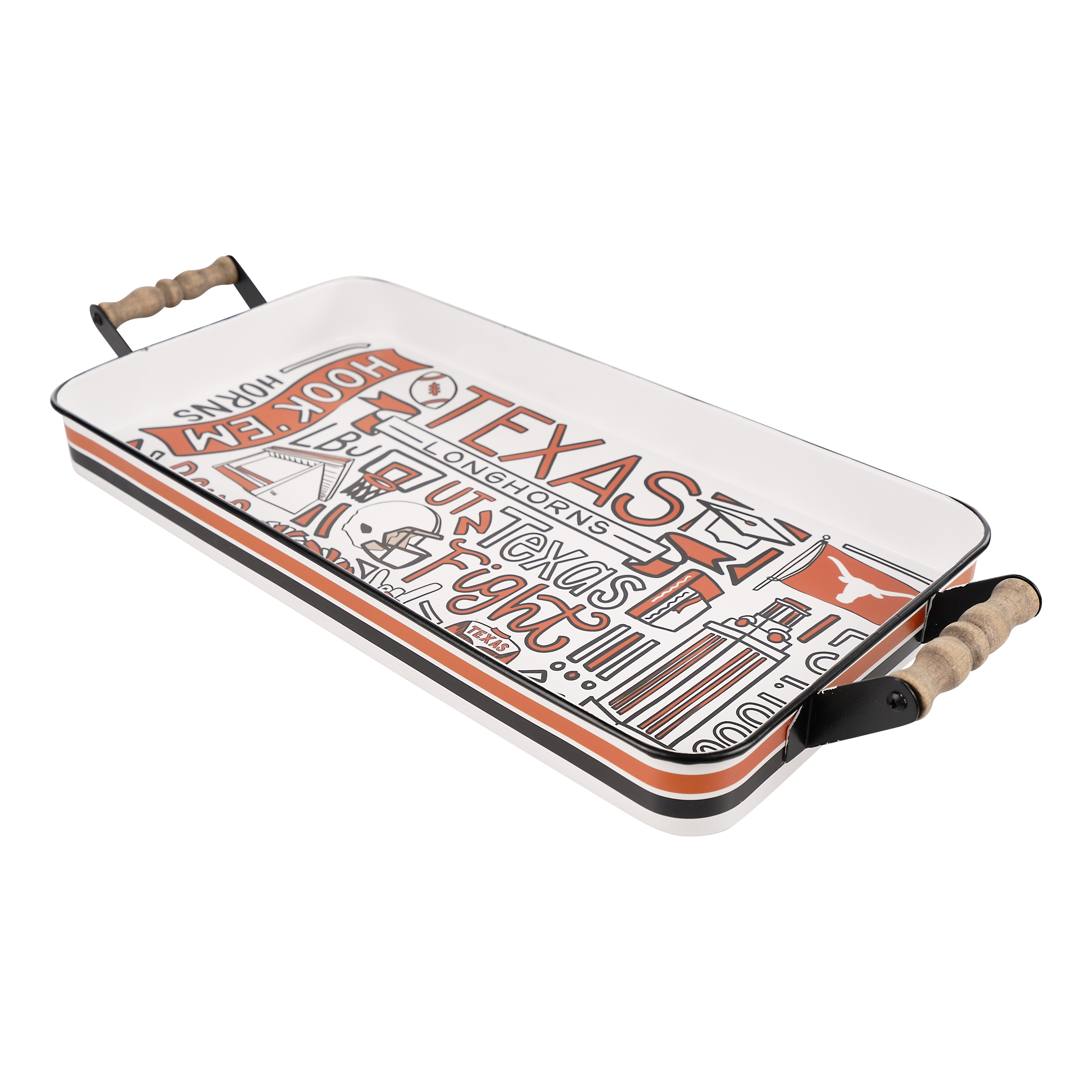 Texas Collage Enamel Tray