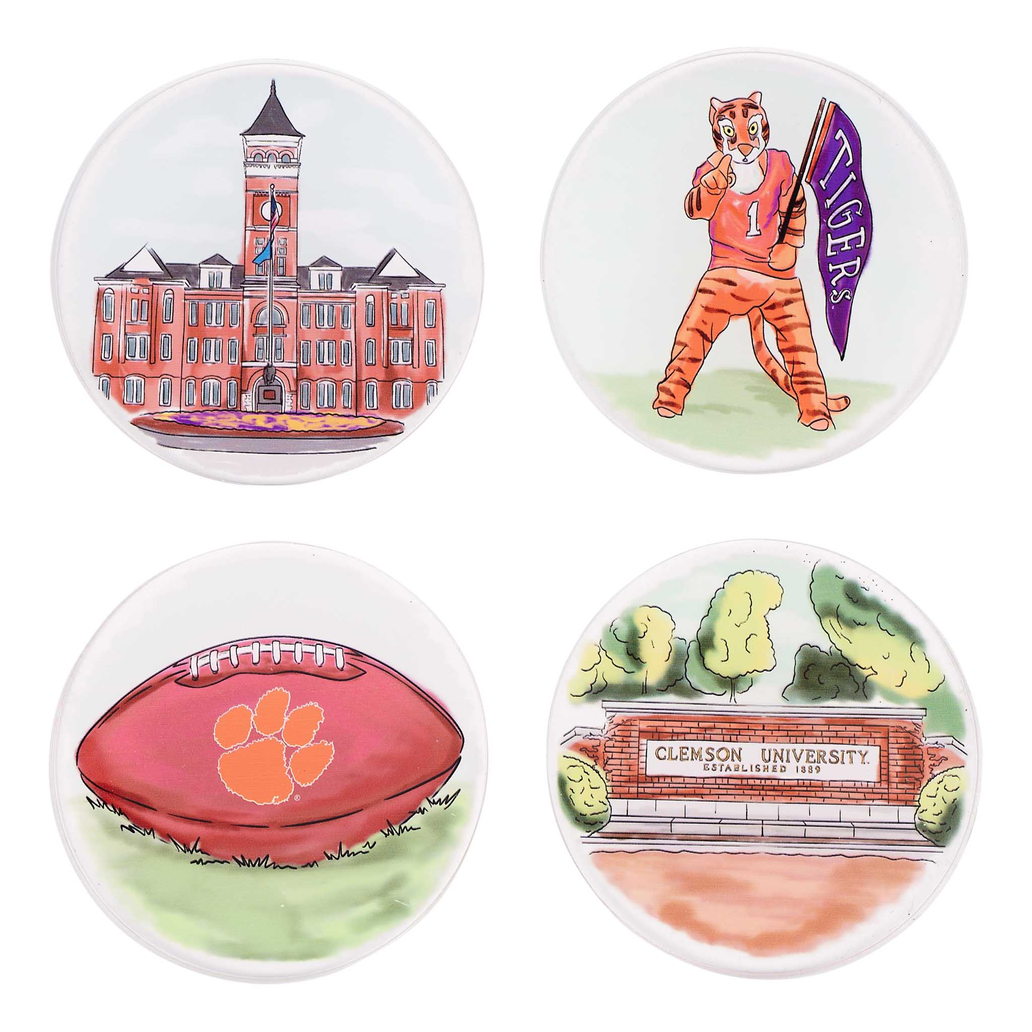Clemson  Coaster Set/4