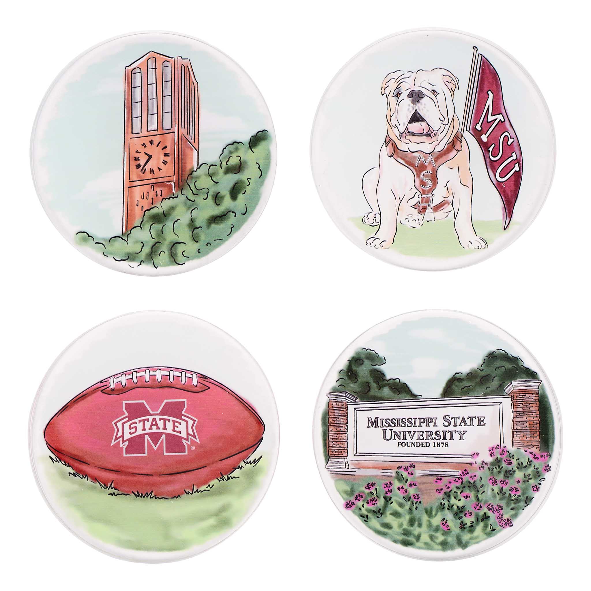 Mississippi State  Coaster Set/4