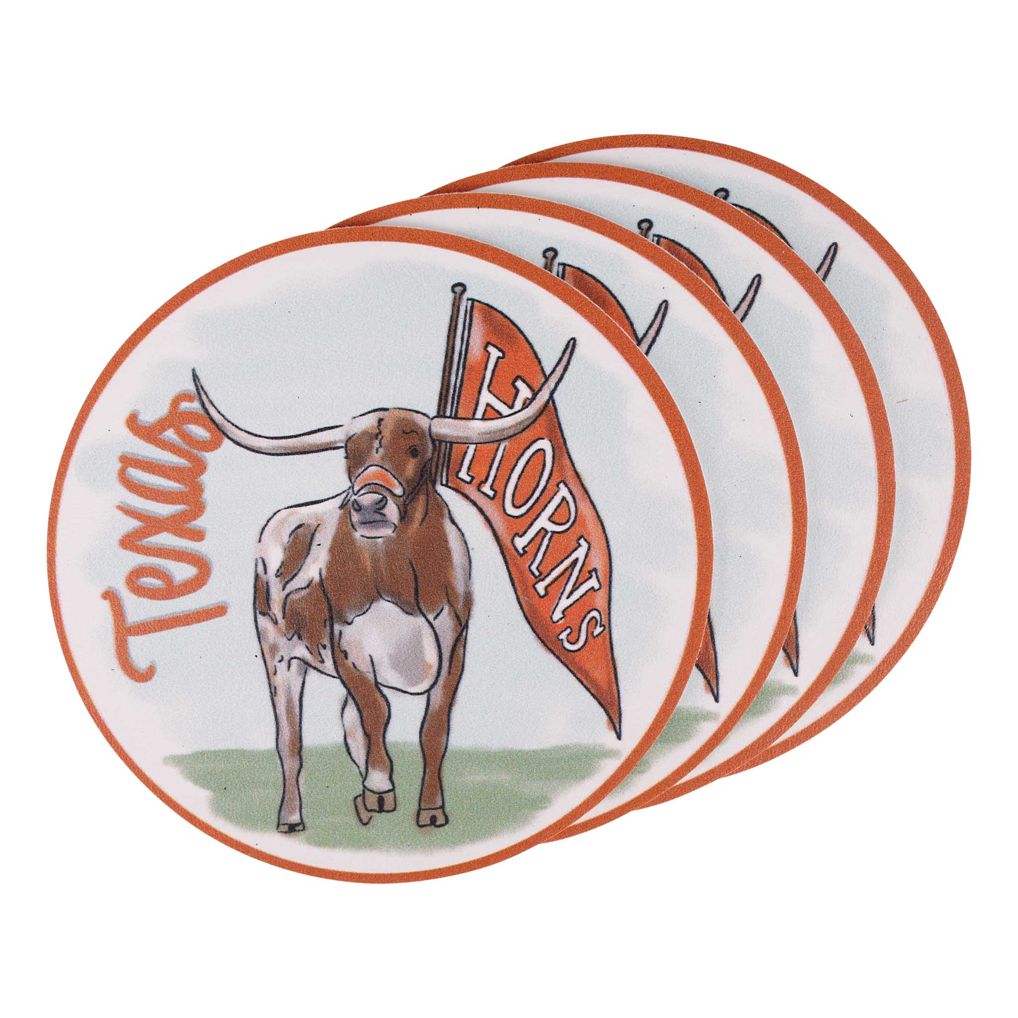 Texas Mascot Coaster Set/4