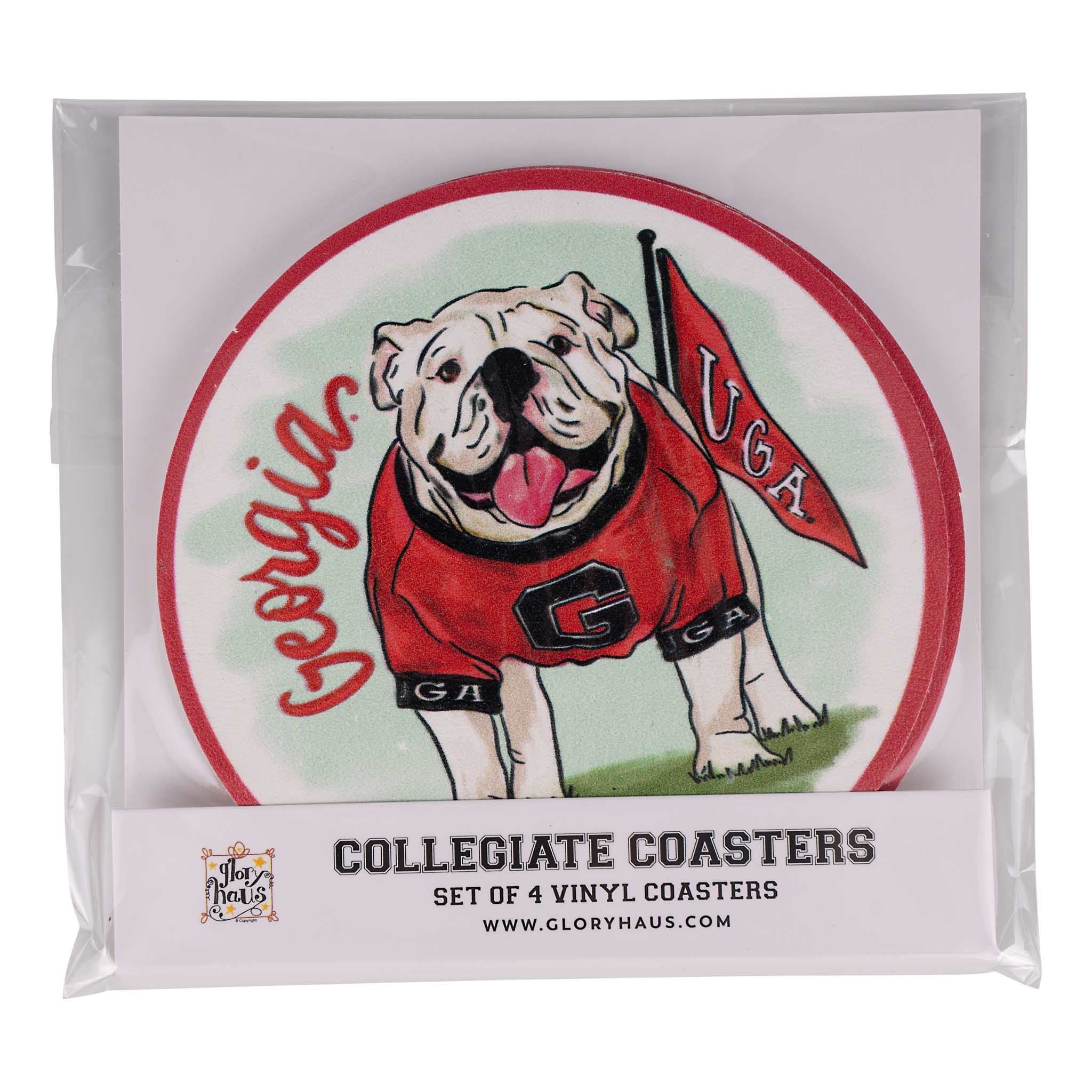 Georgia Mascot Coaster Set/4