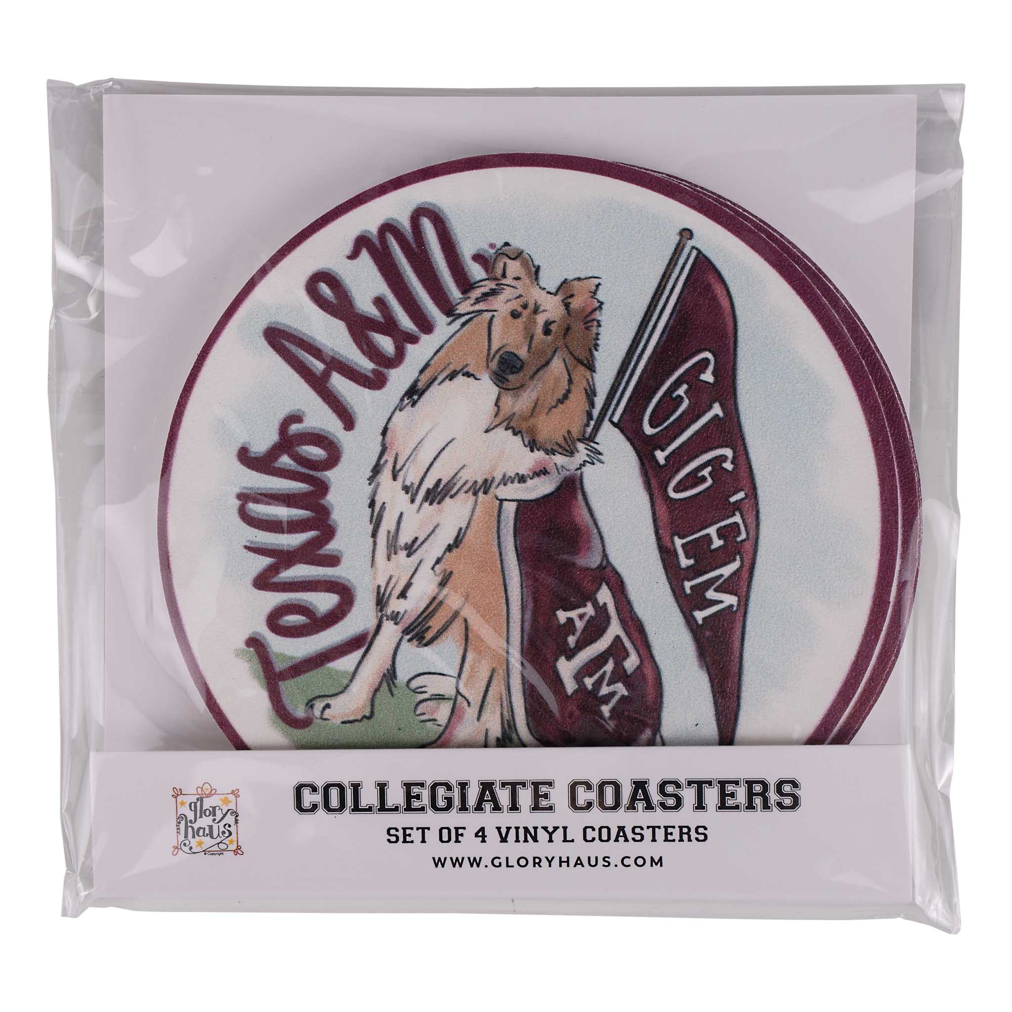 Texas A&M Mascot Coaster Set/4