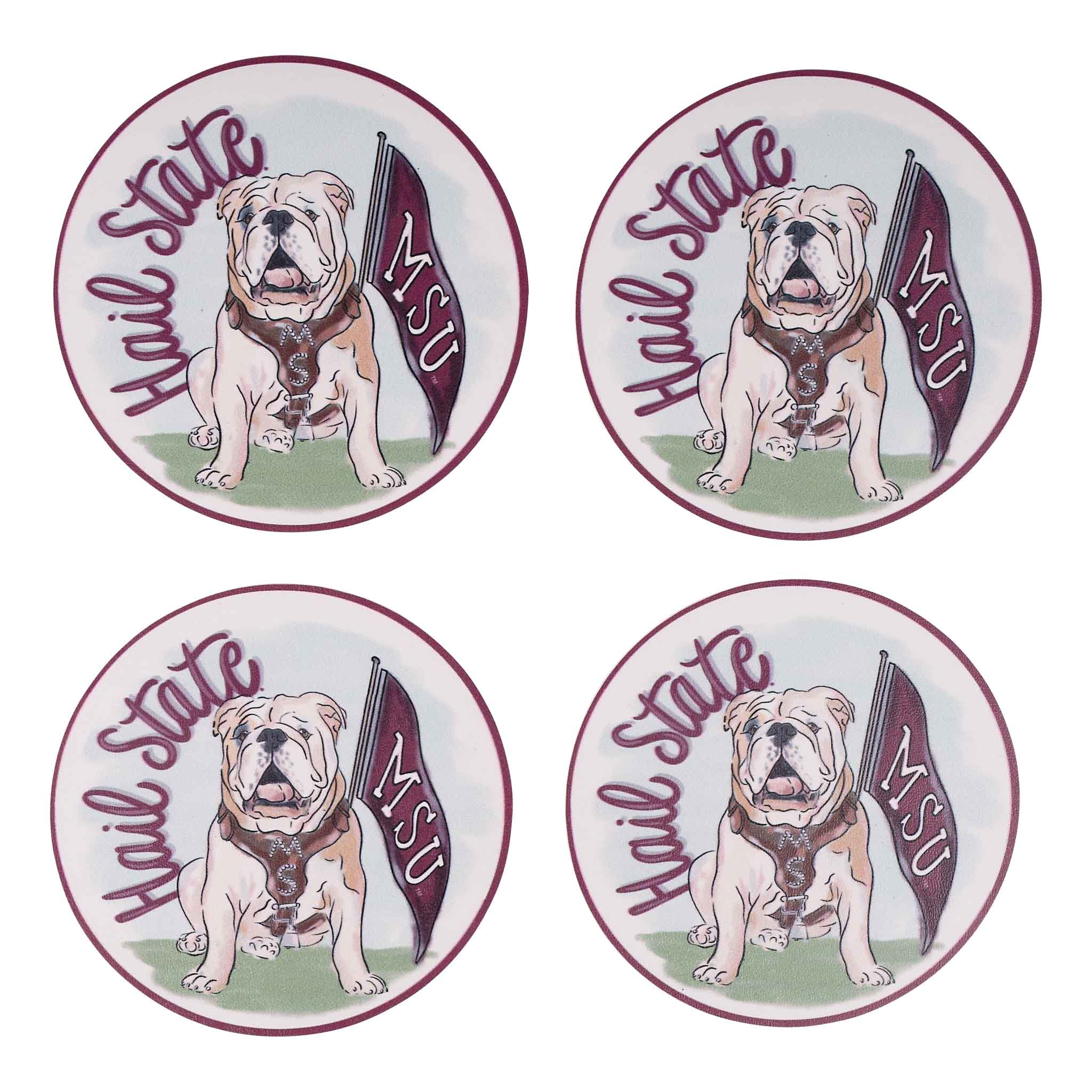 Mississippi State Mascot Coaster Set/4
