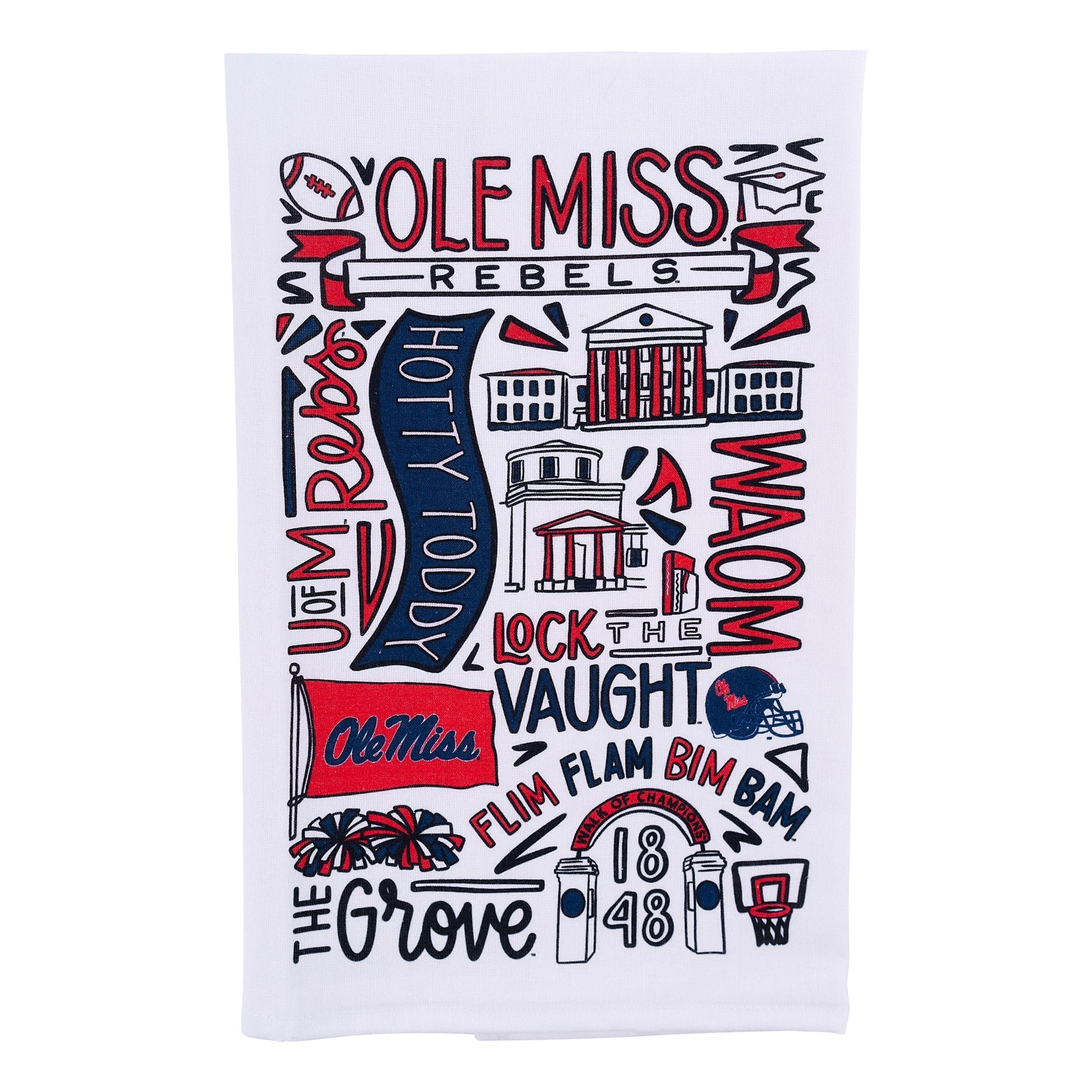 Ole Miss Collage Tea Towel